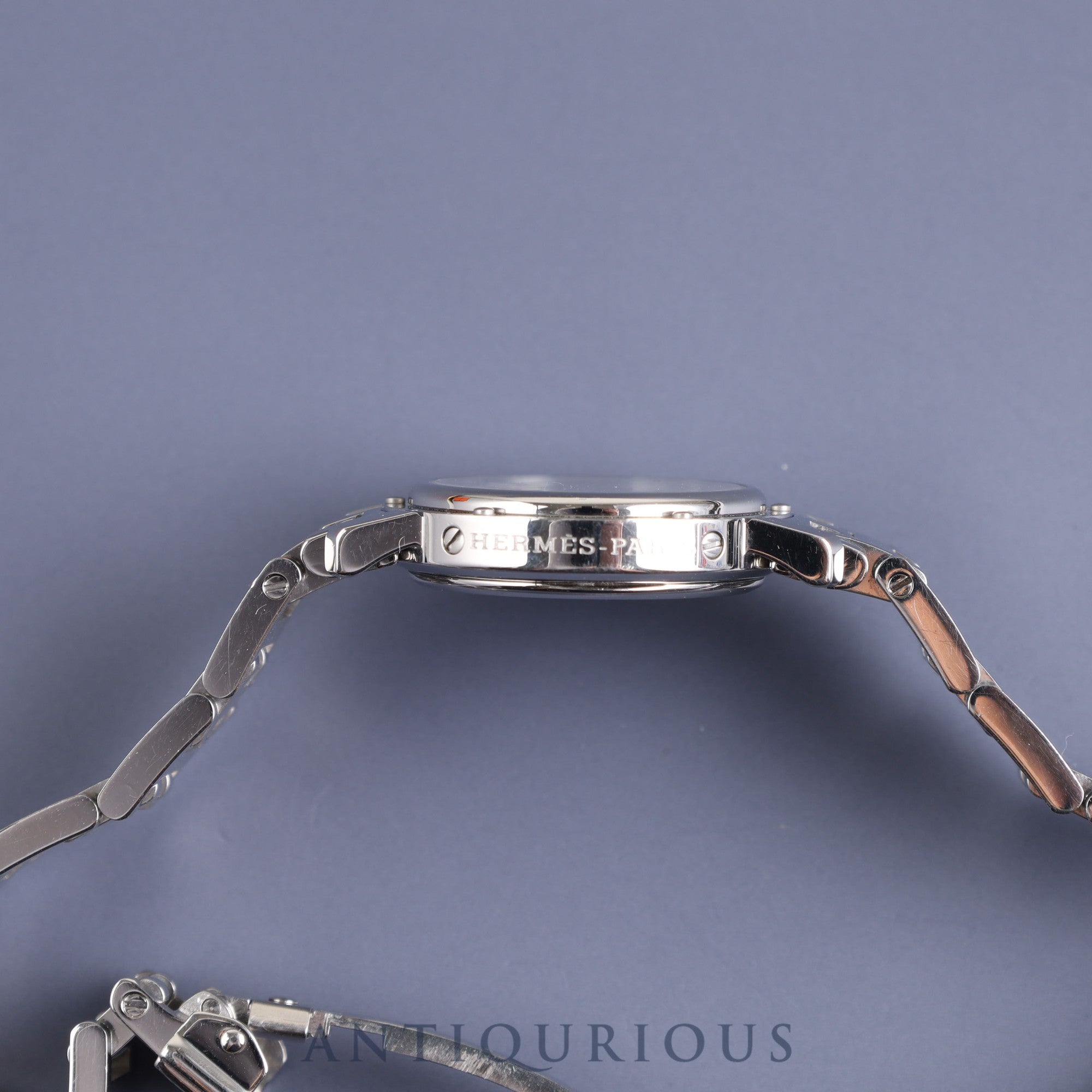 Hermes Clipper CL4.210 Quartz SS SS Blue Shell Dial Box Warranty (2004) Overhauled