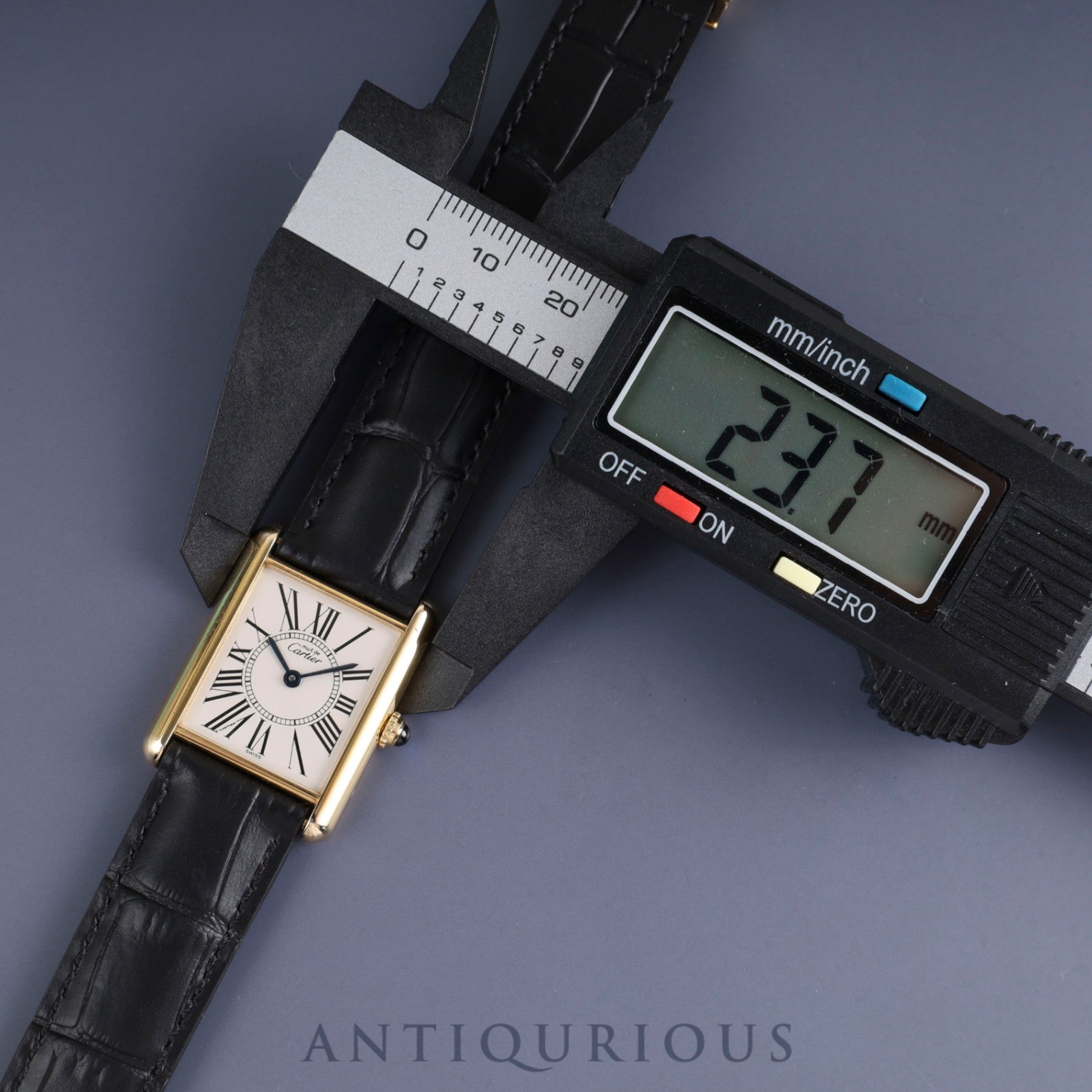 カルティエ マストタンク LM W1005654 / 1615 クォーツ Cal.90 SV925 革 純正Dバックル(GP) オパラン文字盤 1996年頃〜1998年頃 オーバーホール済み