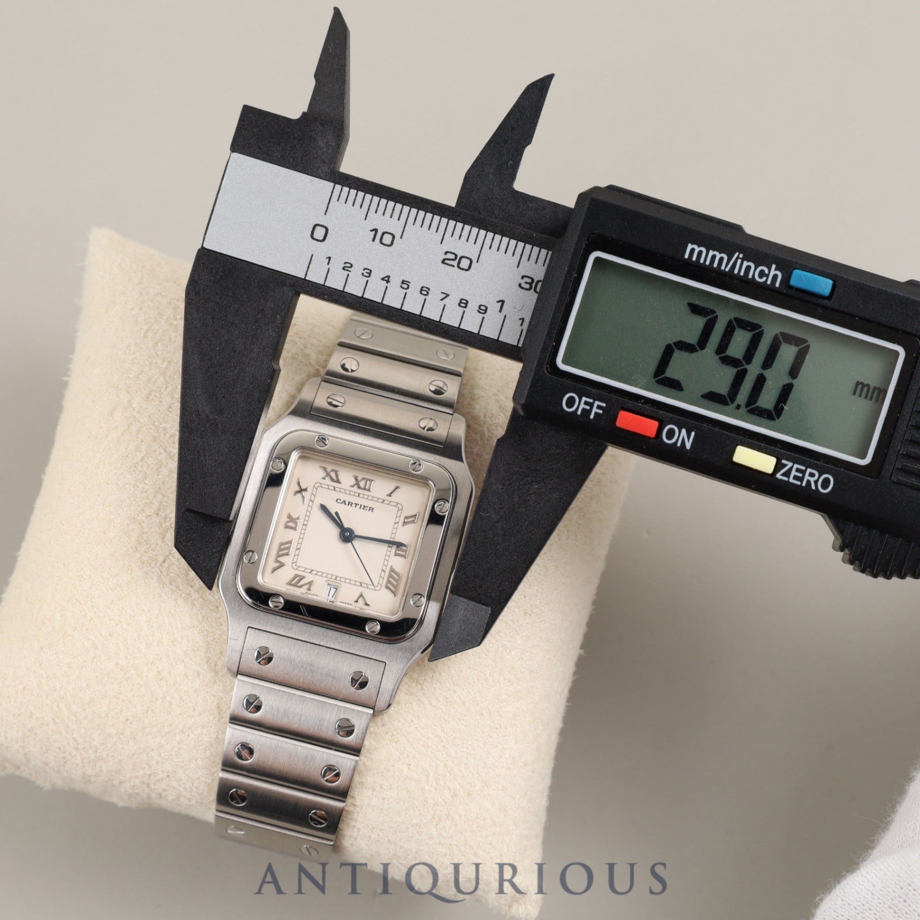 カルティエ サントス ガルベLM W20025D6  / 1564 クォーツ Cal.87  SS SS  アイボリー文字盤 オーバーホール済み