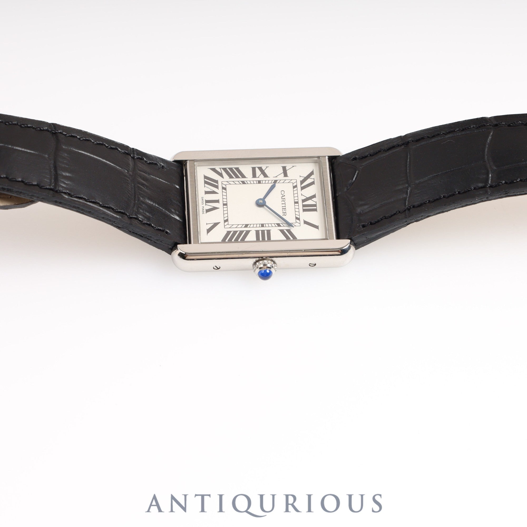 カルティエ タンクソロ LM QZ シルバー文字盤