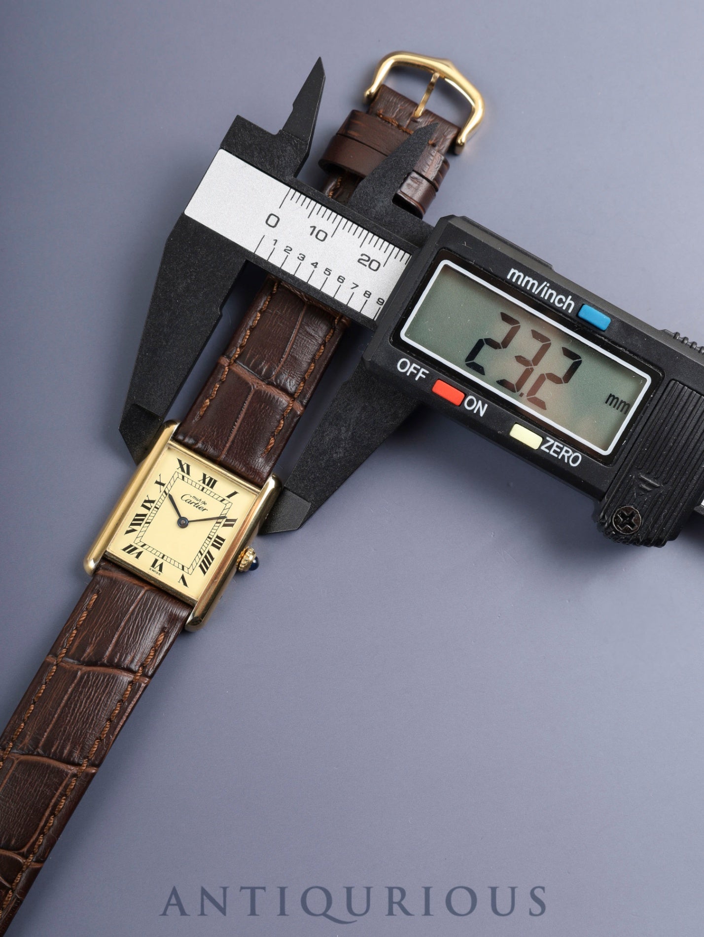 Cartier Must Tank LM 590005, Quartz, Caliber 690, SV925, Leather, Genuine GP Buckle, Ivory Roman Dial (SWISS Marking), Circa 1982-1995, Booklet, Warranty Card (1993), Cartier Repair Details (Complete Service / 2005), Overhauled