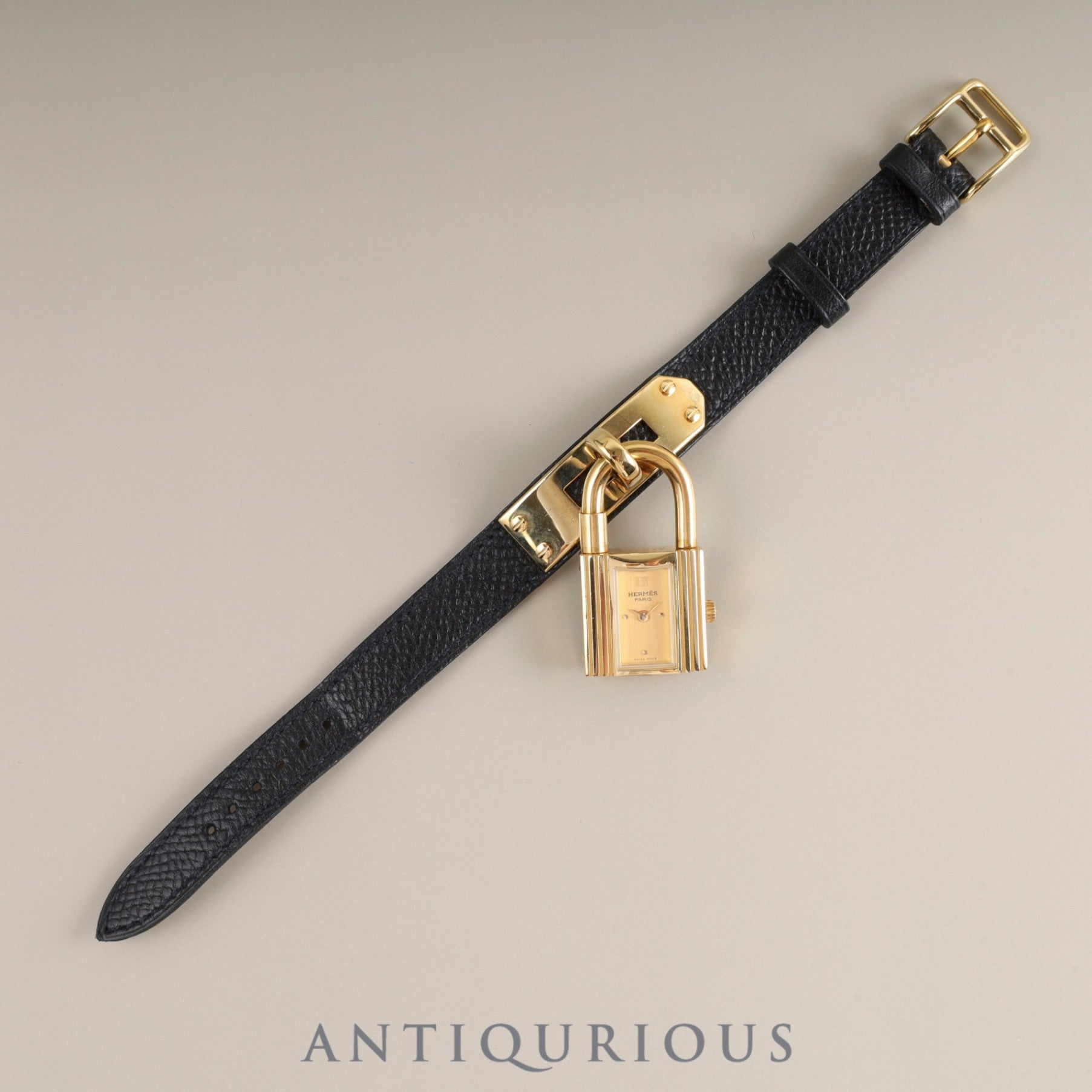 エルメス ケリーウォッチ KE1201470 クォーツ Cal.100.106 GP 純正革ベルト(◯Z刻印:1996年)純正尾錠(GP) シャンパン文字盤 箱 保証書(1997年) オーバーホール済み