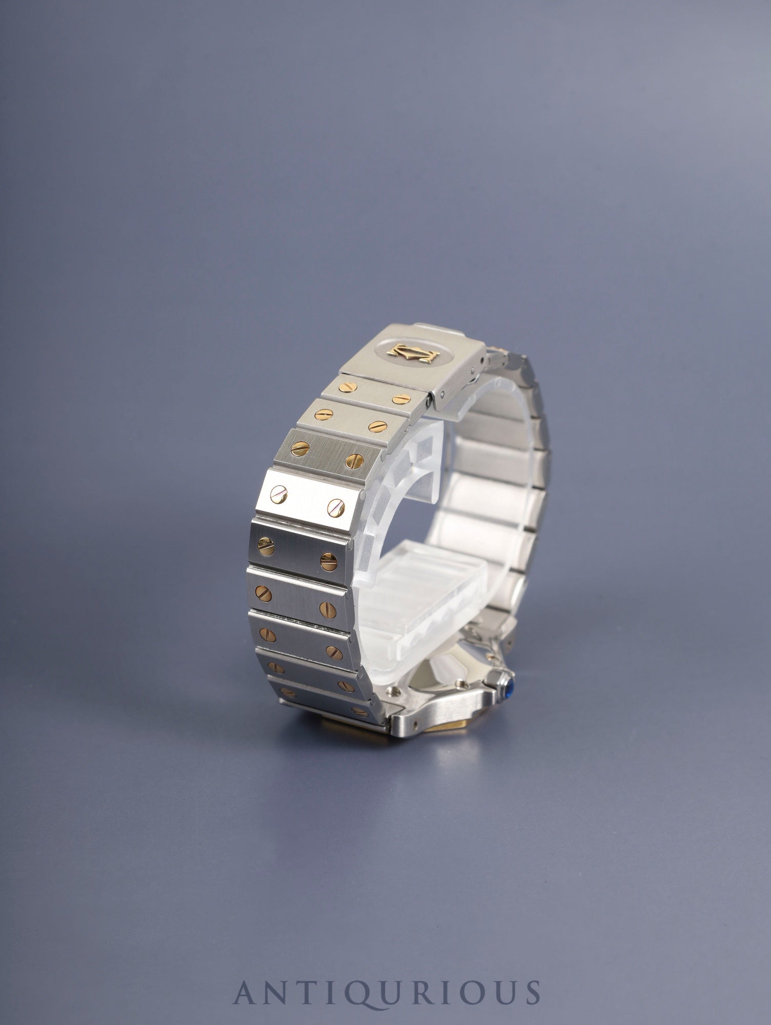 カルティエ サントス オクタゴン LM 2966 自動巻き Cal.077 SS/YG SS/YG ホワイトローマン文字盤 冊子 オーバーホール済み