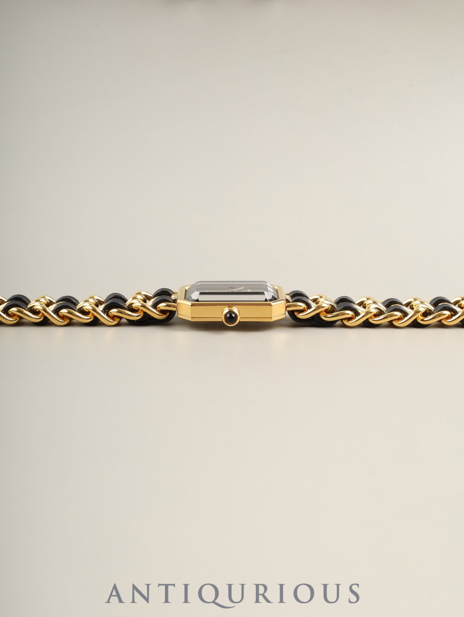 Chanel Premiere M H0001 Quartz Cal.976.001 GP GP/Leather Black Dial Case Service Warranty (February 2026) Overhauled