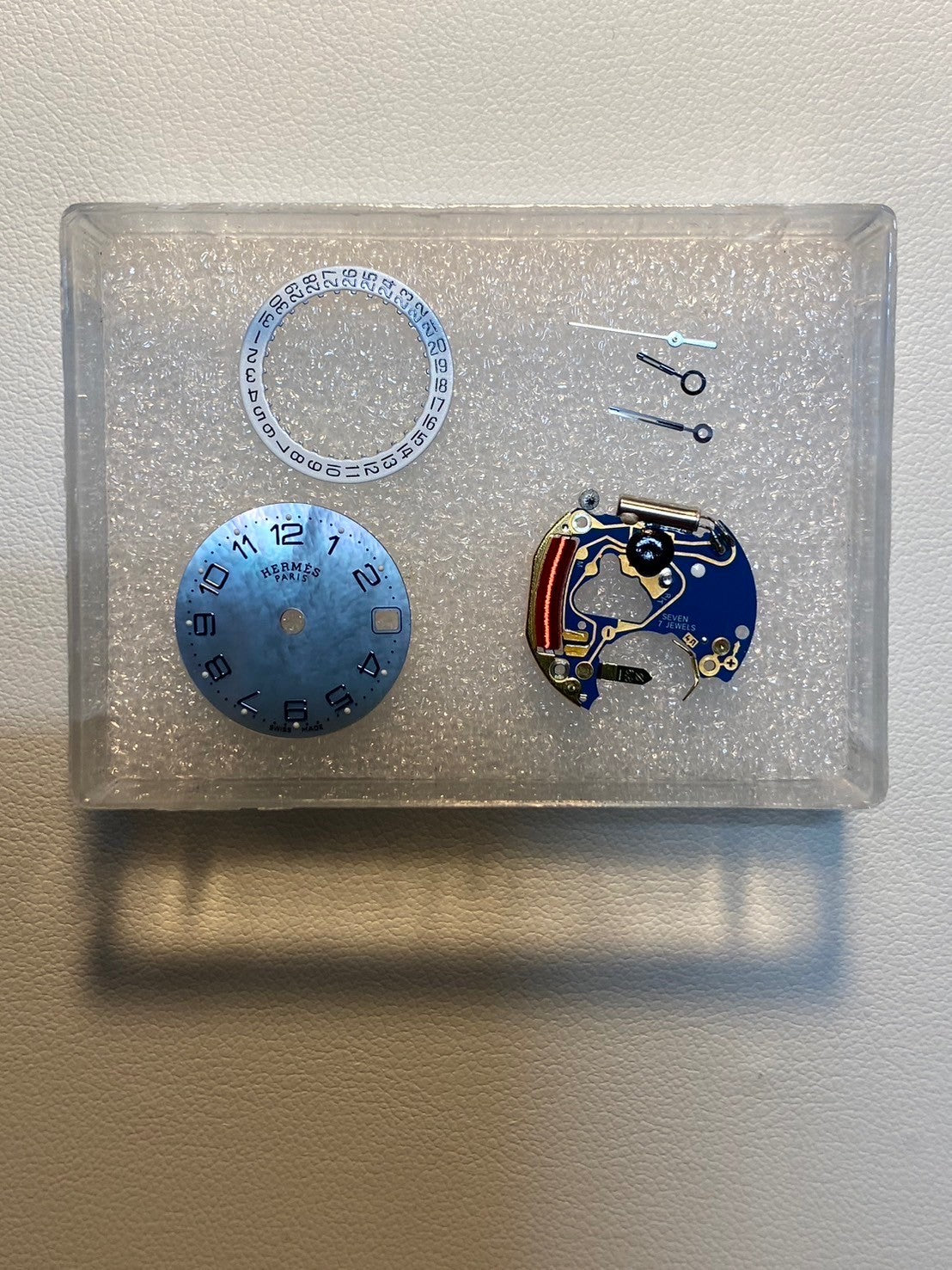 Hermes Clipper CL4.210 Quartz SS SS Blue Shell Dial Box Warranty (2004) Overhauled