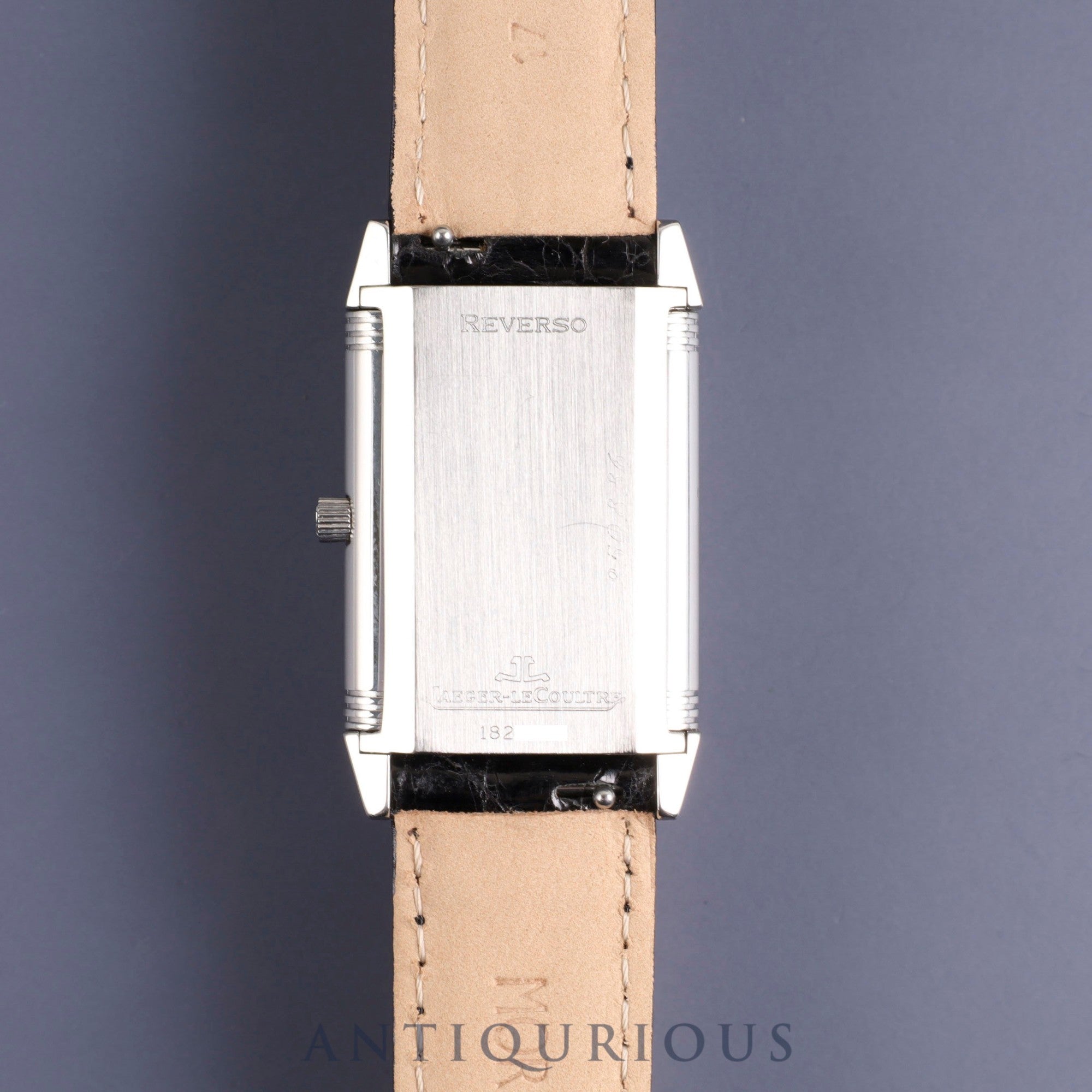 ジャガー・ルクルト レベルソ クラシック 250.8.86 手巻き Cal.846/1 SS 革 純正尾錠(SS)シルバーアラビア文字盤 ケース 保証書(1996年) 冊子 オーバーホール済み ※ケース裏彫りあり