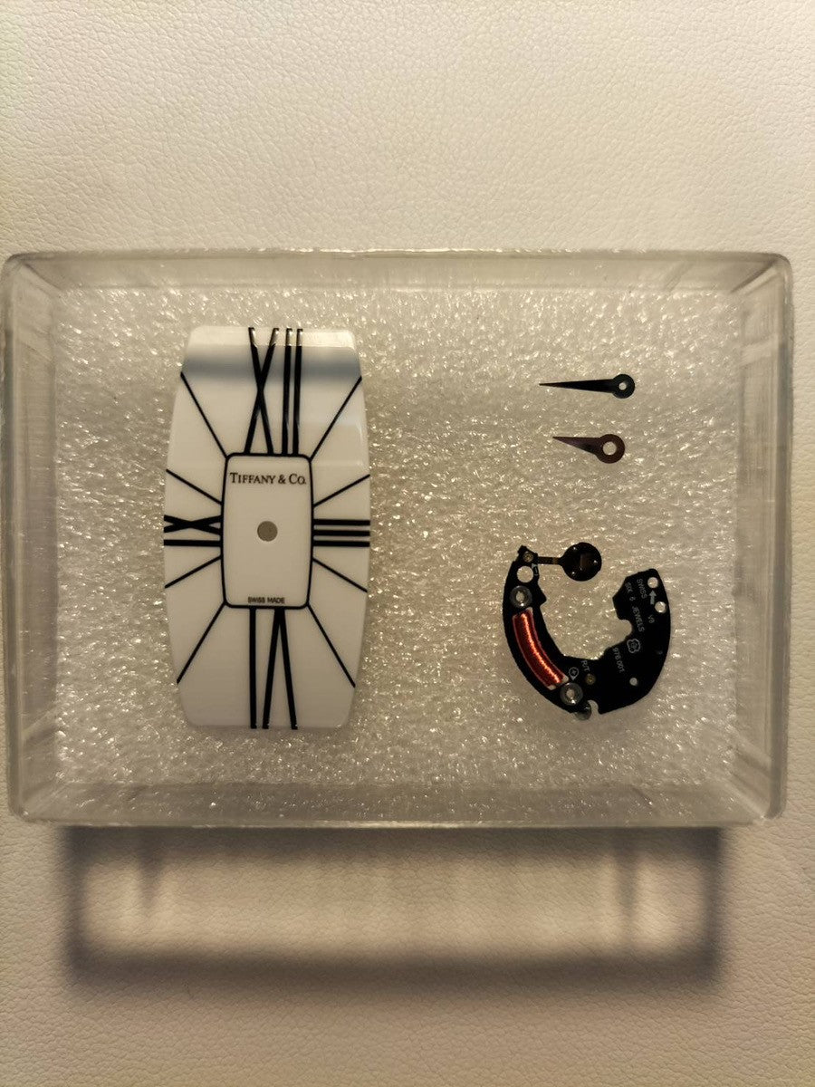 ティファニー ジェメア Z6401.10.10 クォーツ Cal.976.001 SS 純正革ベルト 純正尾錠(SS)ホワイトローマン文字盤 冊子 オーバーホール済み