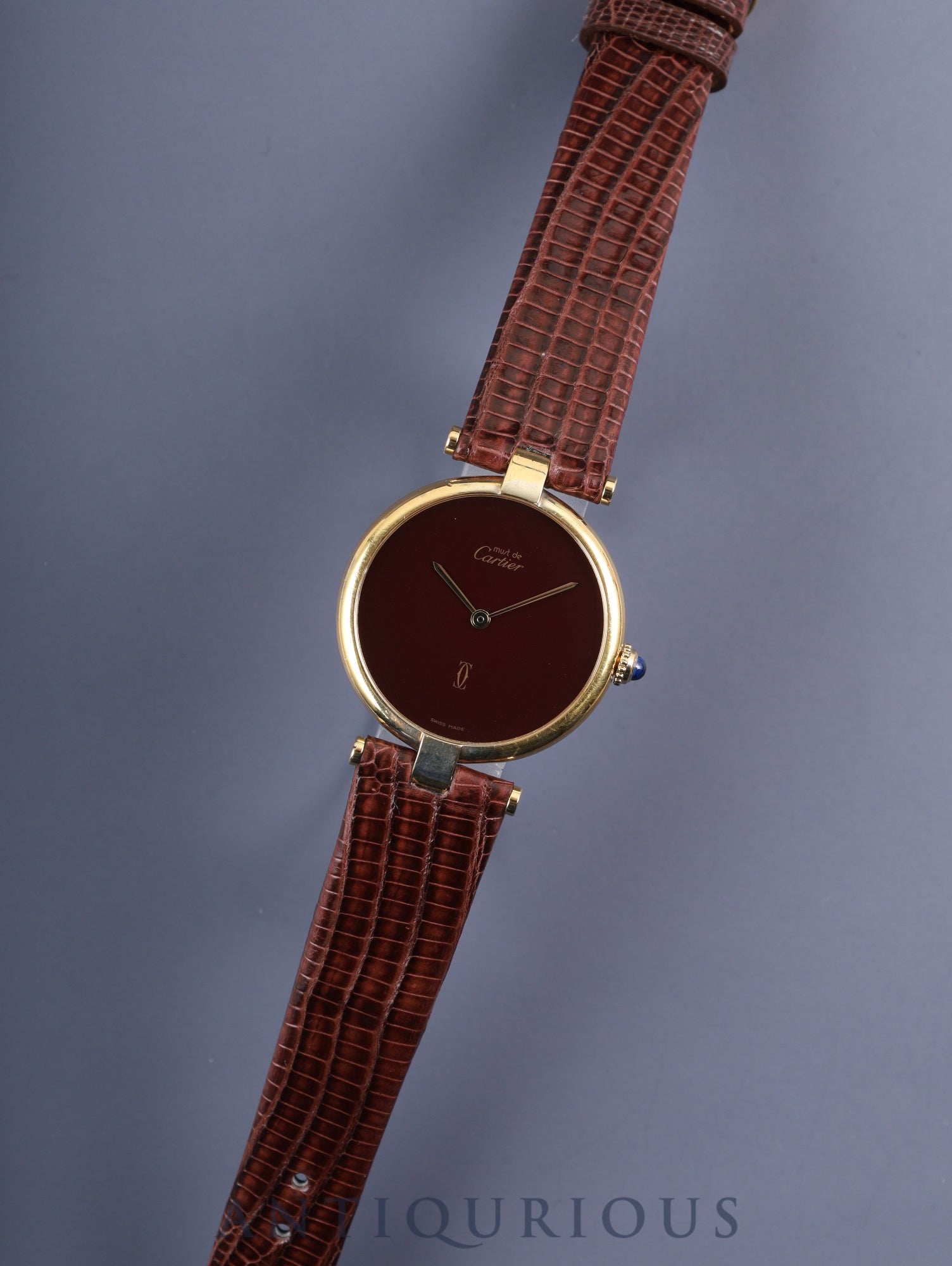 カルティエ Cartier マストヴァンドームSV925 腕時計 稼働品 カルティエ マスト ヴァンドーム VLC LM クォーツ SV925 革 純正尾錠