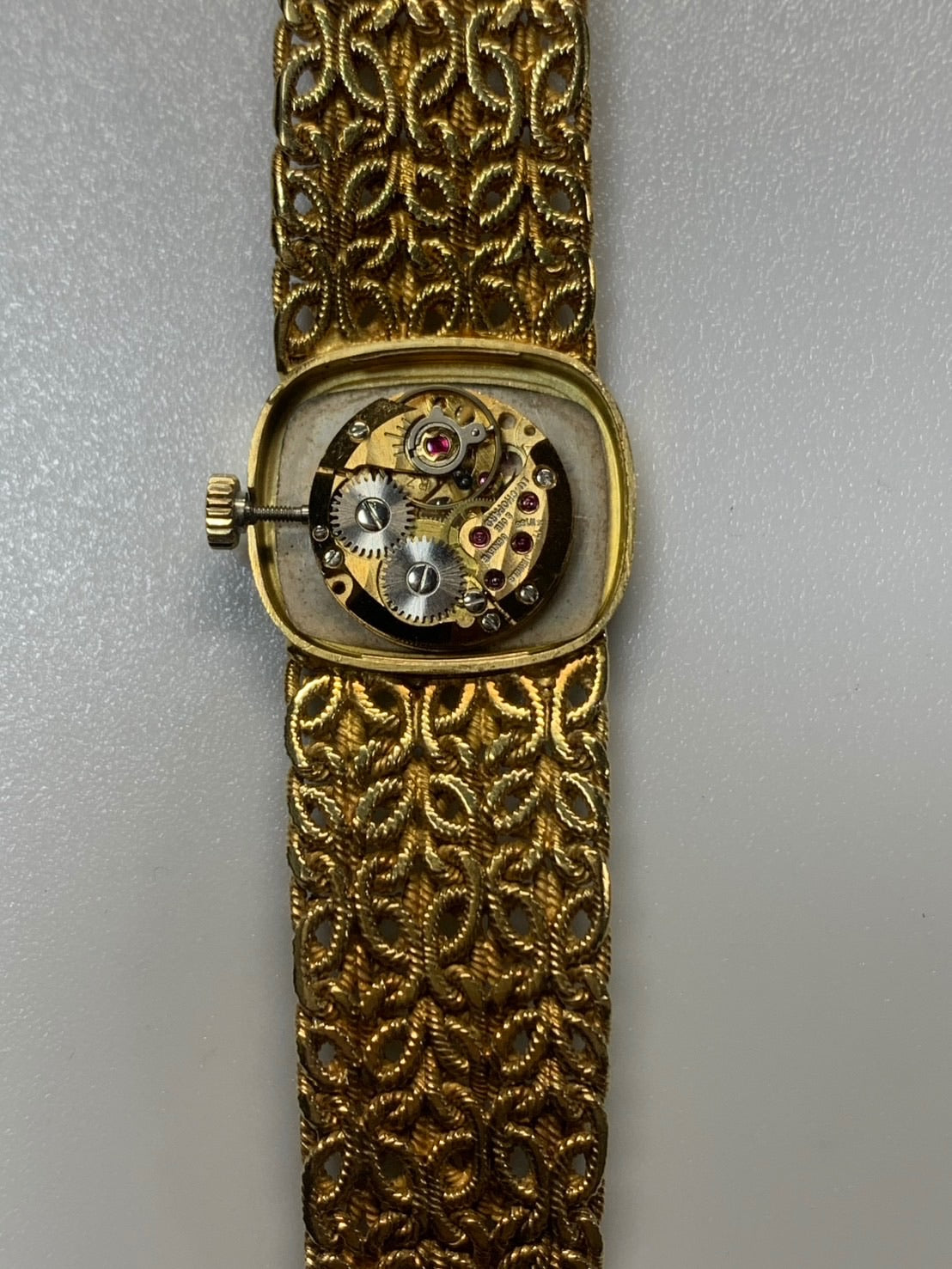 ショパール ジュエリーウォッチ 5028/1 手巻き Cal.4520(Felsa S.A.)750YG 750YG ジェダイト文字盤 オーバーホール済み