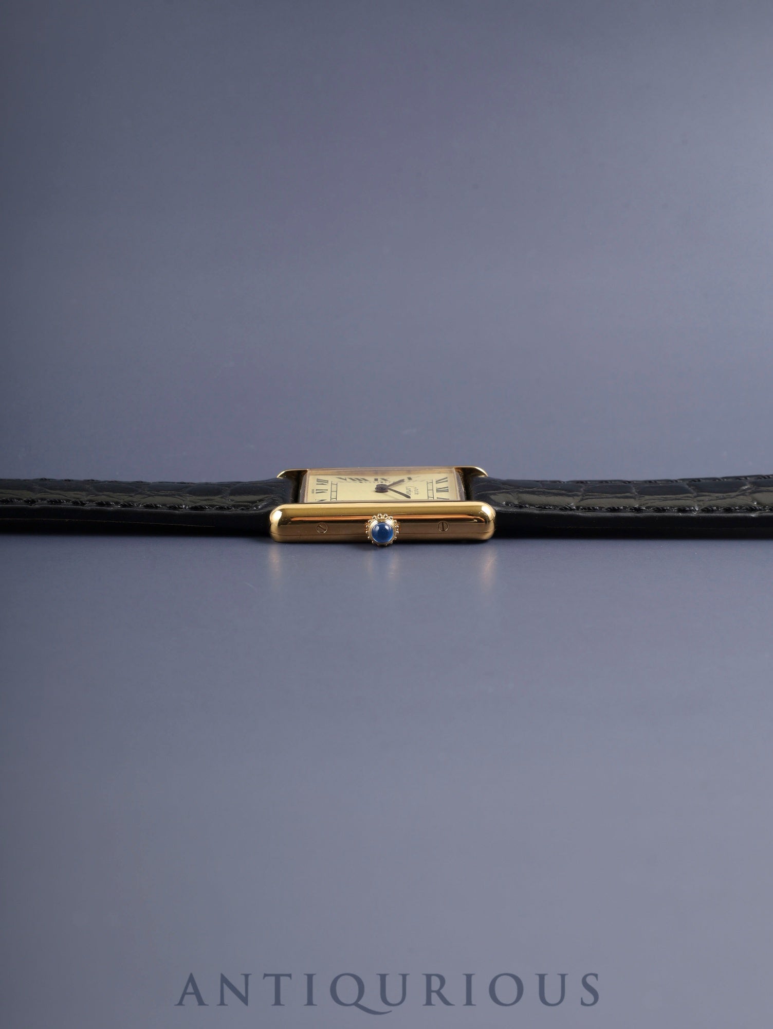 カルティエ マストタンク LM 590005 クォーツ Cal.690 SV925 革 純正ピンバックル(GP)アイボリーローマン文字盤(SWISS表記)箱 冊子