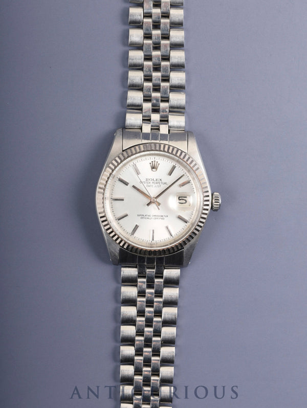 Rolex Datejust 1601 Automatic Caliber 1560 Stainless Steel/White Gold Stainless Steel Silver Dial No. 29 (1969) Overhauled