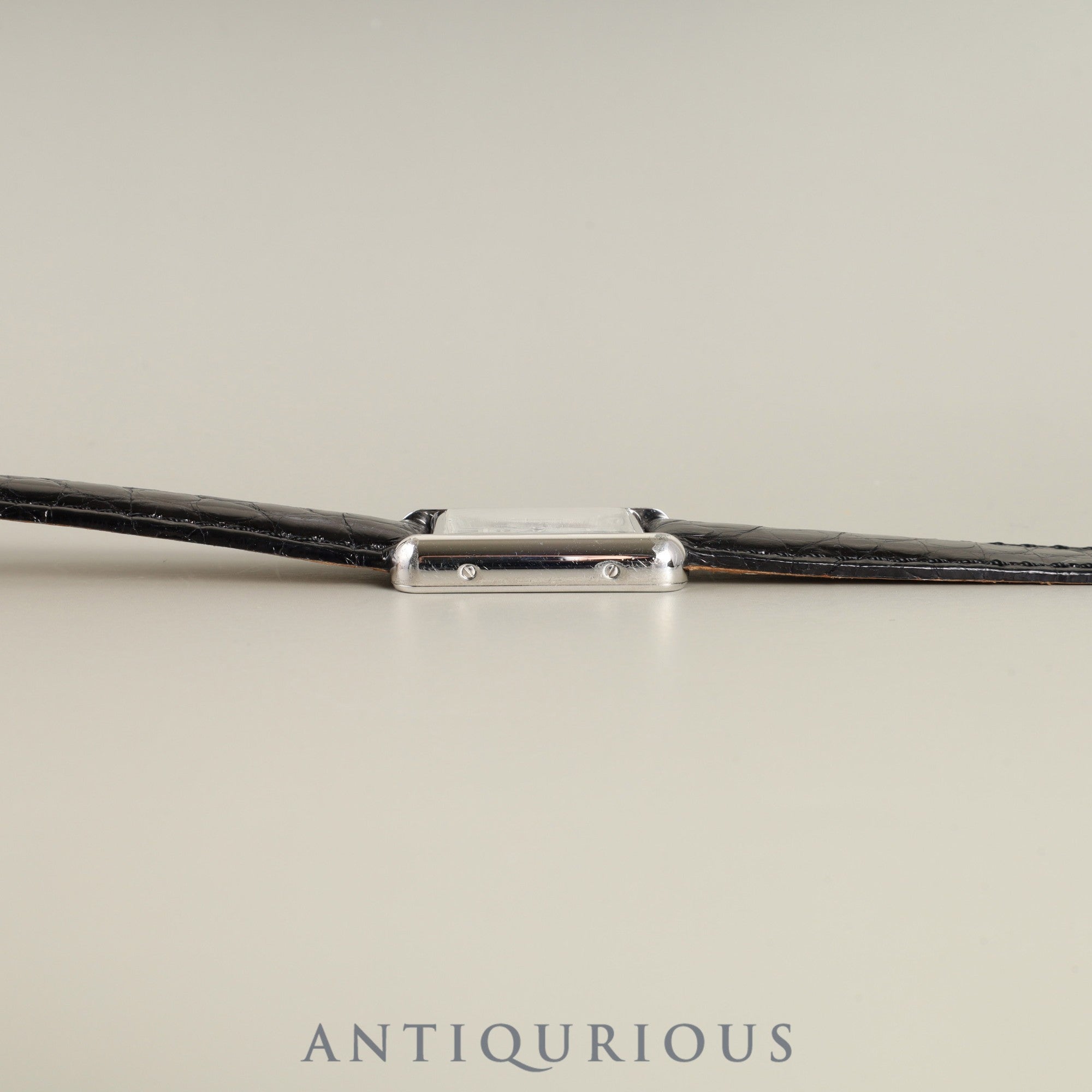 カルティエ マストタンク MM 2416 クォーツ Cal.057 SV925 革 純正Dバックル(SS)シルバーローマン文字盤(2000年クリスマス限定) オーバーホール済み