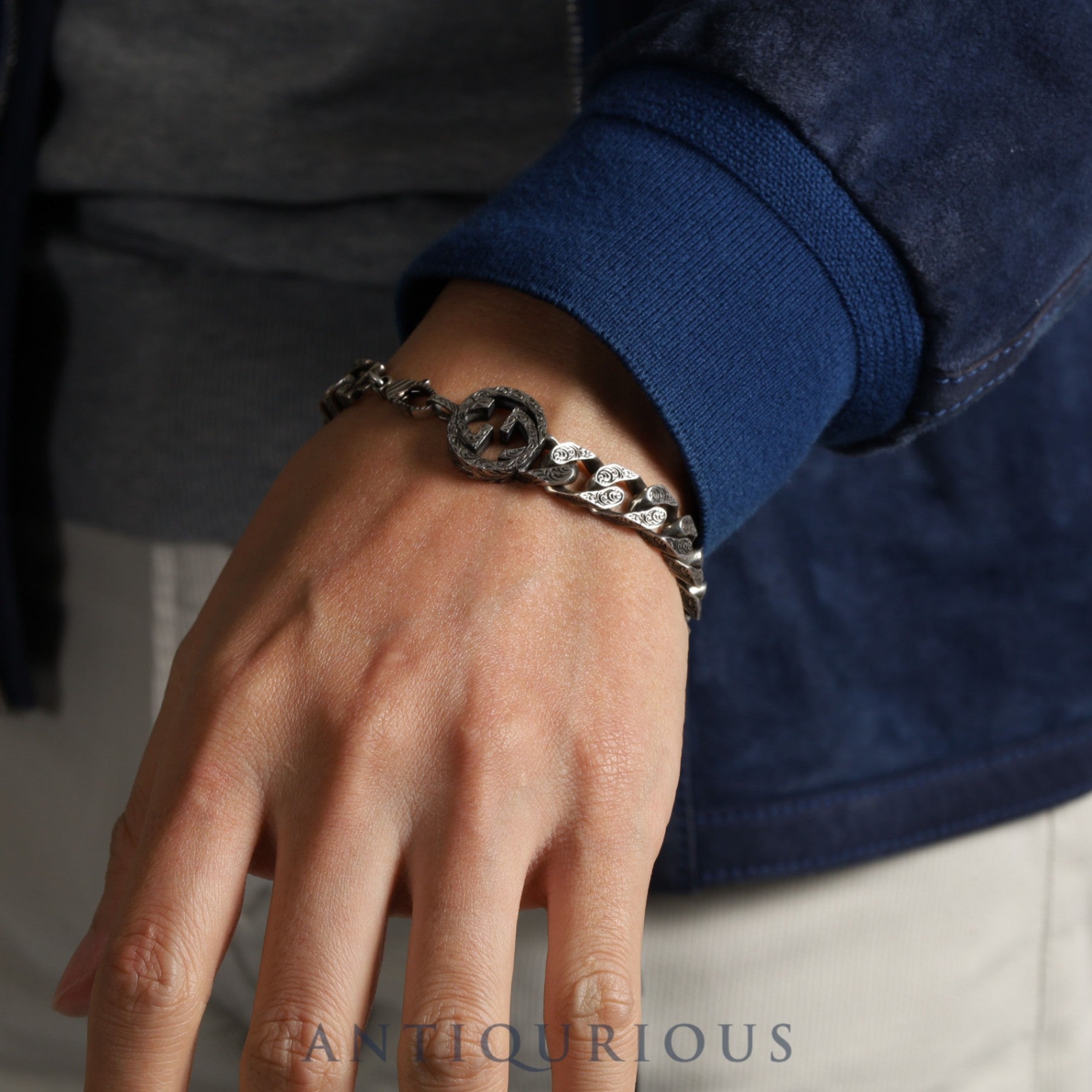 グッチ ブレスレット インターロッキング チェーン SV925 箱