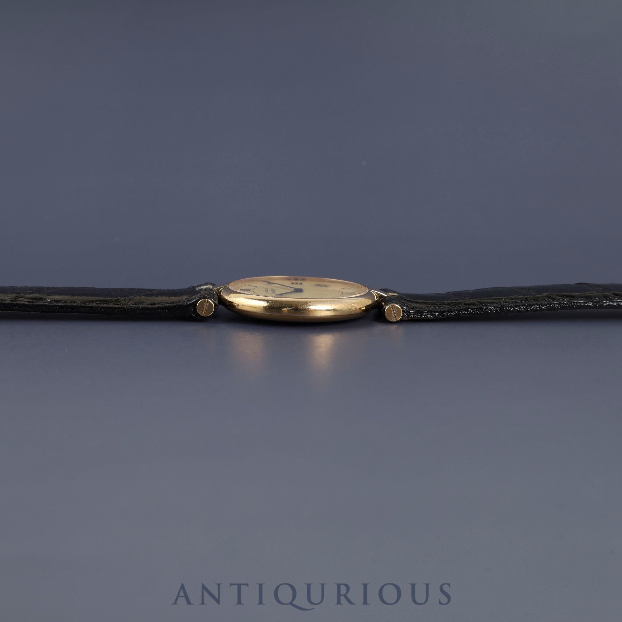 カルティエ マスト ヴァンドーム VLC LM 590003 クォーツ Cal.90 SV925 革 純正尾錠(GP) アイボリーローマン文字盤 オーバーホール済み