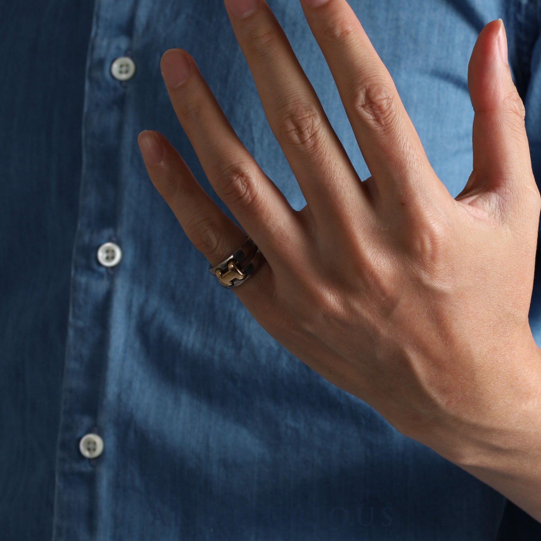 Hermes Ring Olympe SV925/750 size 9.5