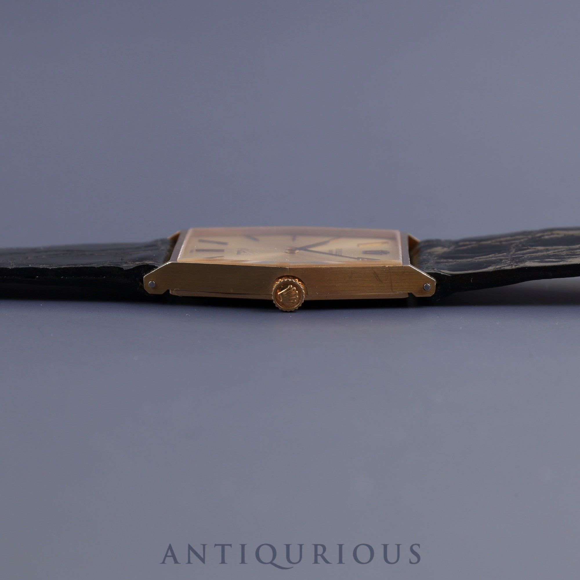 Rolex Cellini 4122 Manual winding Cal.1601 YG Leather Genuine buckle (GP) Gold dial No. 4 Overhauled