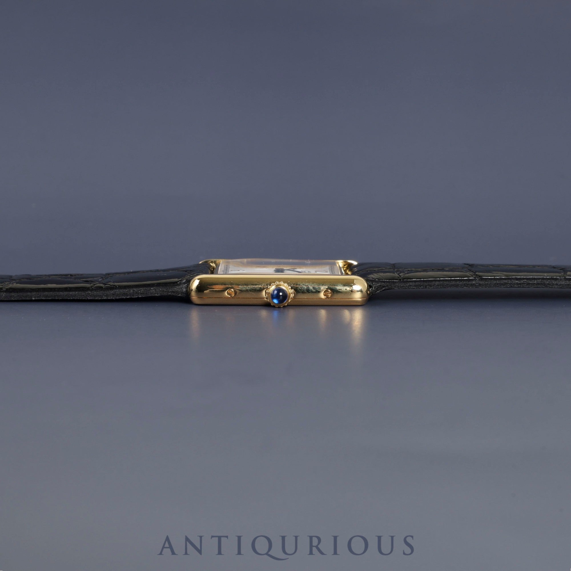 Cartier Must Tank LM 590005 Quartz Cal.690 SV925 Leather Genuine Buckle (GP) Flying Arabic CC Dial Box Booklet Warranty (1993) Overhauled and refinished to like new condition