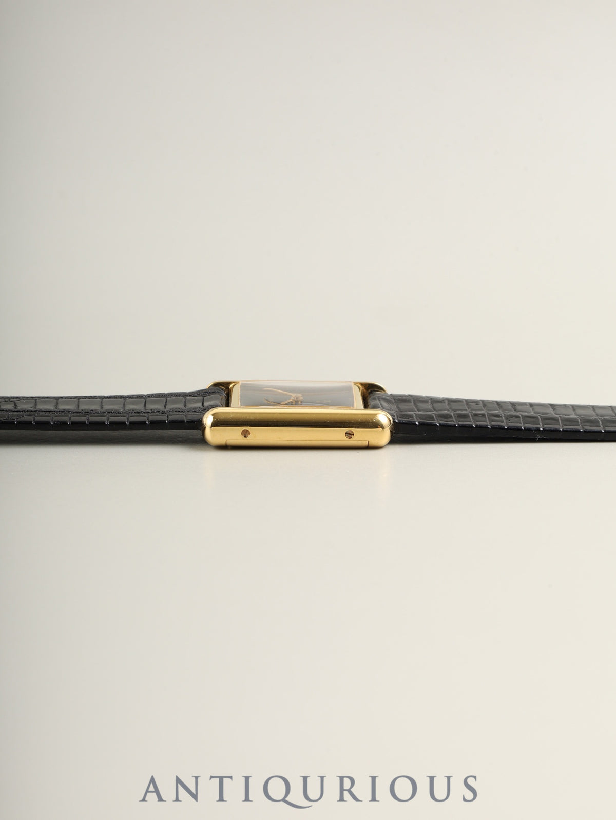 カルティエ マストタンク SM 3 手巻き Cal.78-1 SV925 革 純正ピンバックル(GP)オニキス文字盤(SWISS表記)純正革ベルト(使用感あり)オーバーホール済み 新品仕上げ済み