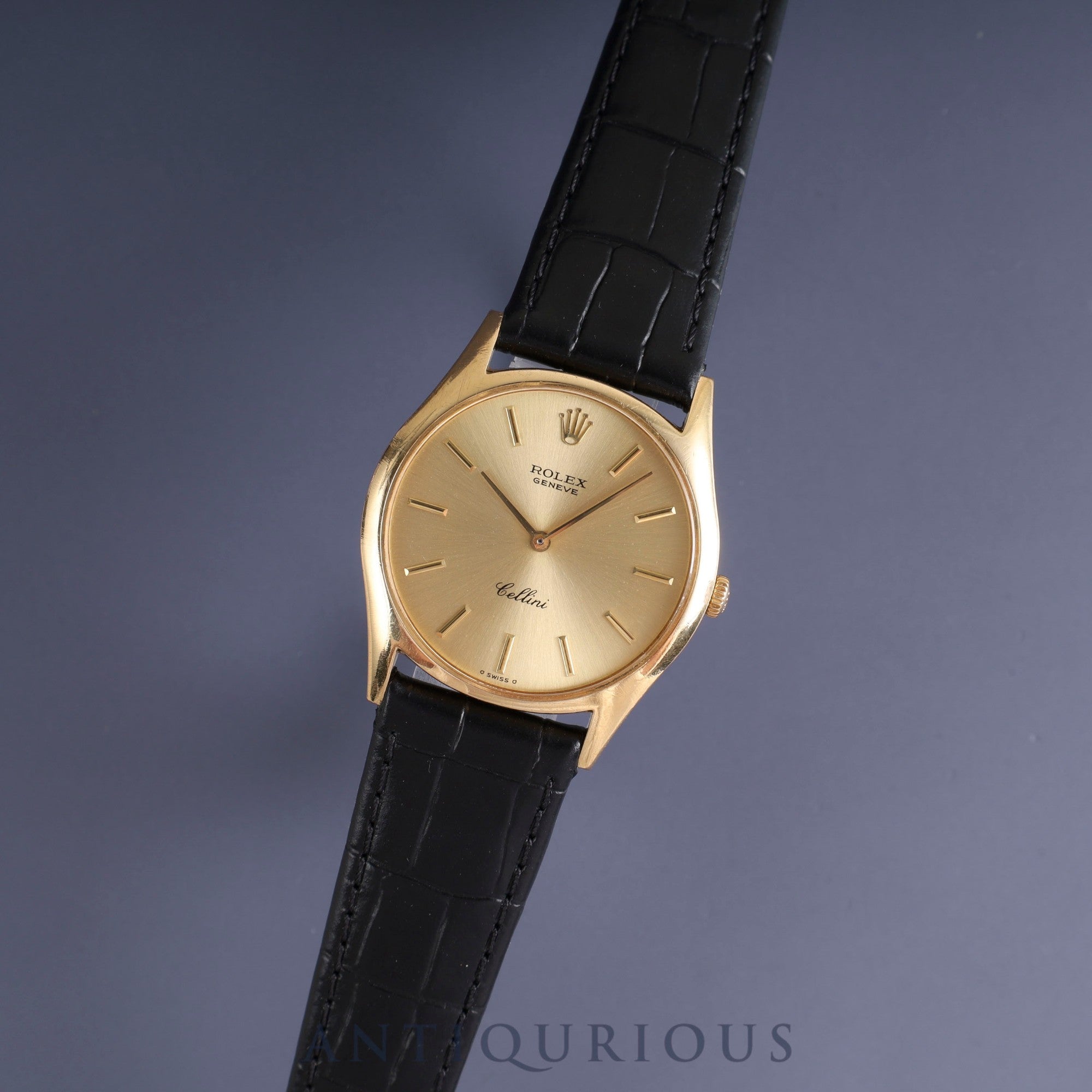Rolex Cellini 3804 Manual winding Cal.1600 18K Leather Genuine buckle (GP) Champagne dial 3rd series (1974) Overhauled