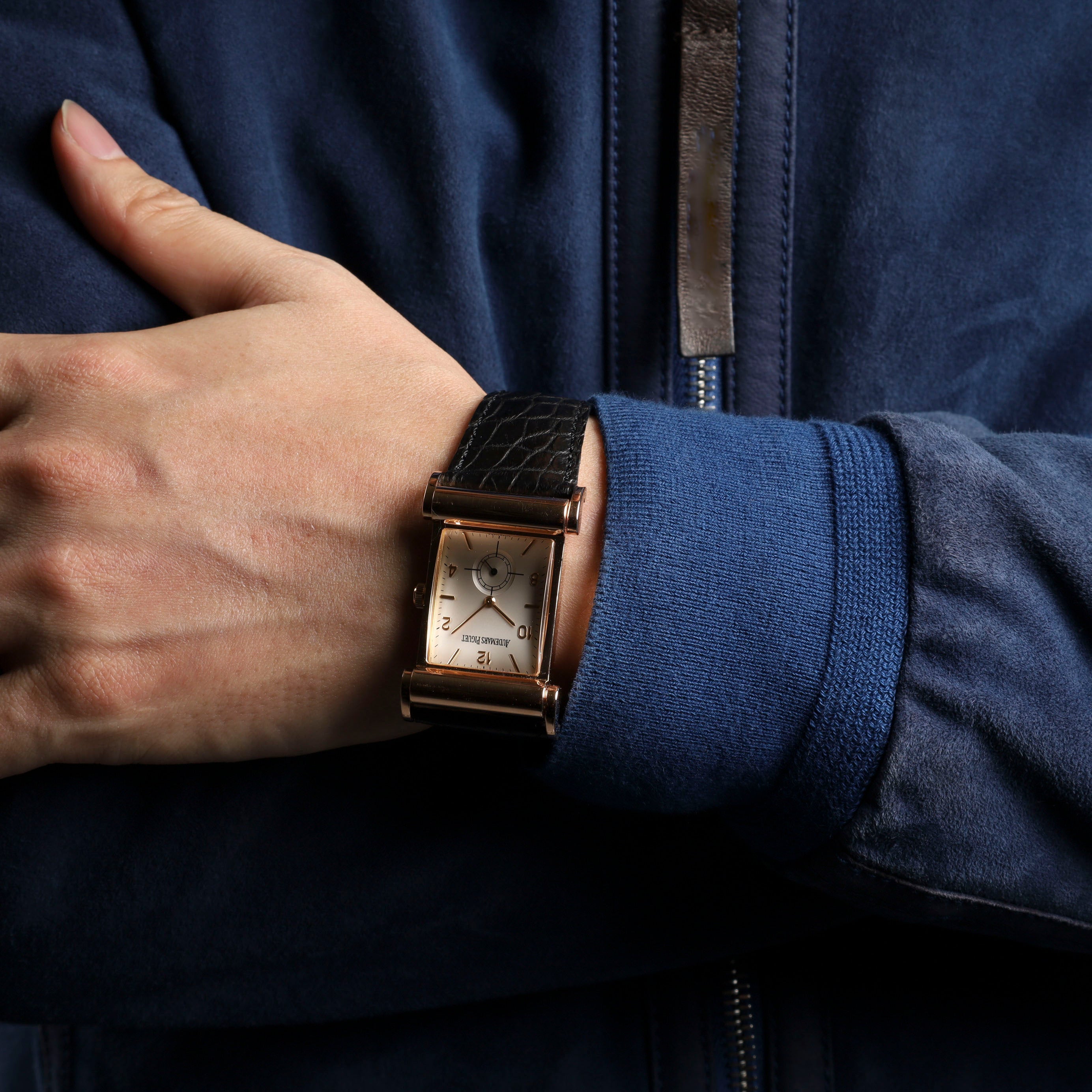 オーデマ・ピゲ カナぺ 149340R.00.A002XX.01 手巻き Cal.2085/2832 750PG 革 純正尾錠(750PG)アイボリー文字盤 紙箱 コンプリートサービス済み