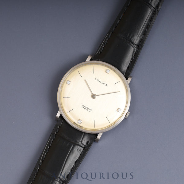 チューラー 10 84 H 手巻き Cal.320(プゾー製) WG 革 シャンパン文字盤 32mm