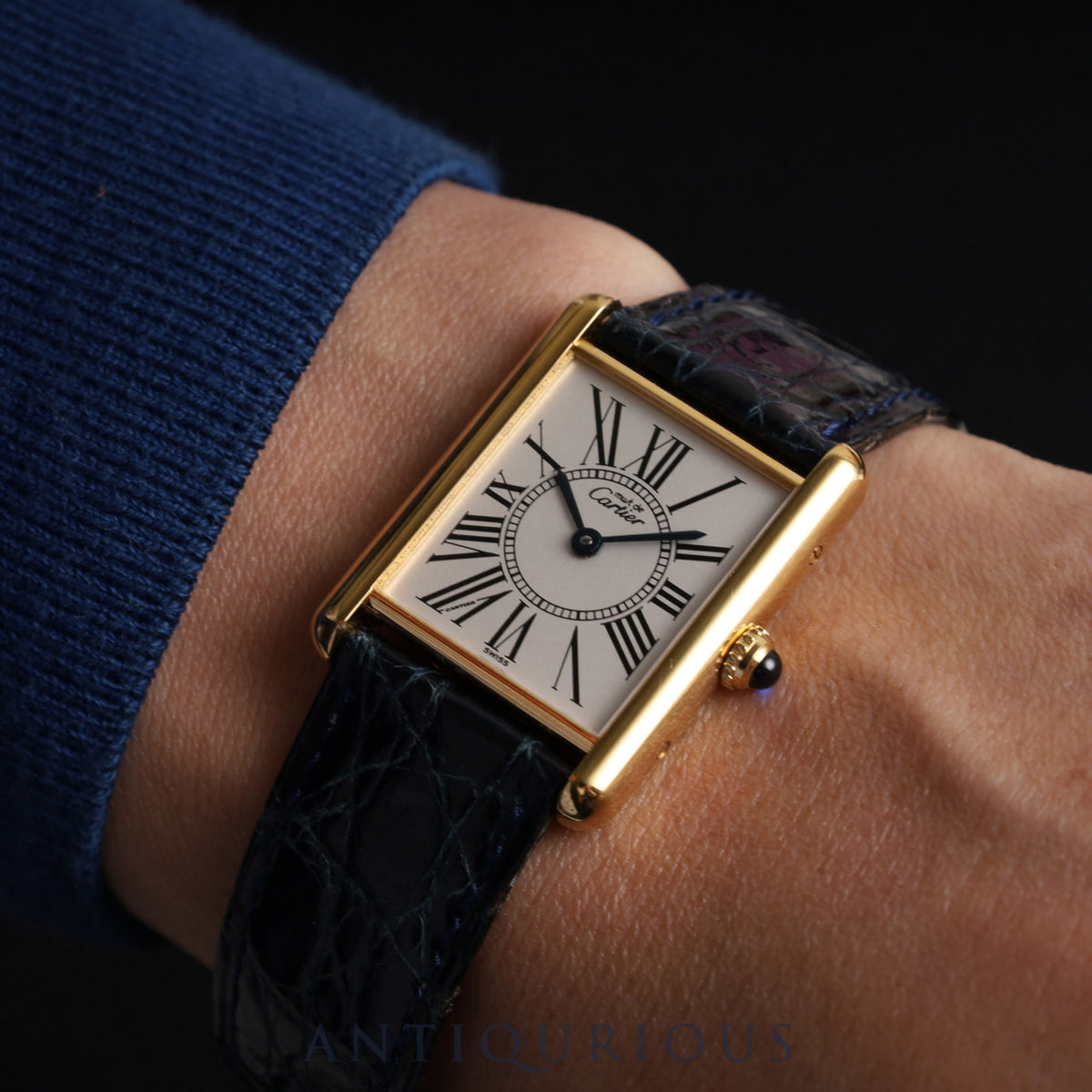 Cartier Must Tank LM 590005 Quartz Cal.90 SV925 Genuine leather strap Genuine D buckle (GP) Opalan dial Box Booklet Warranty (1997) Overhauled