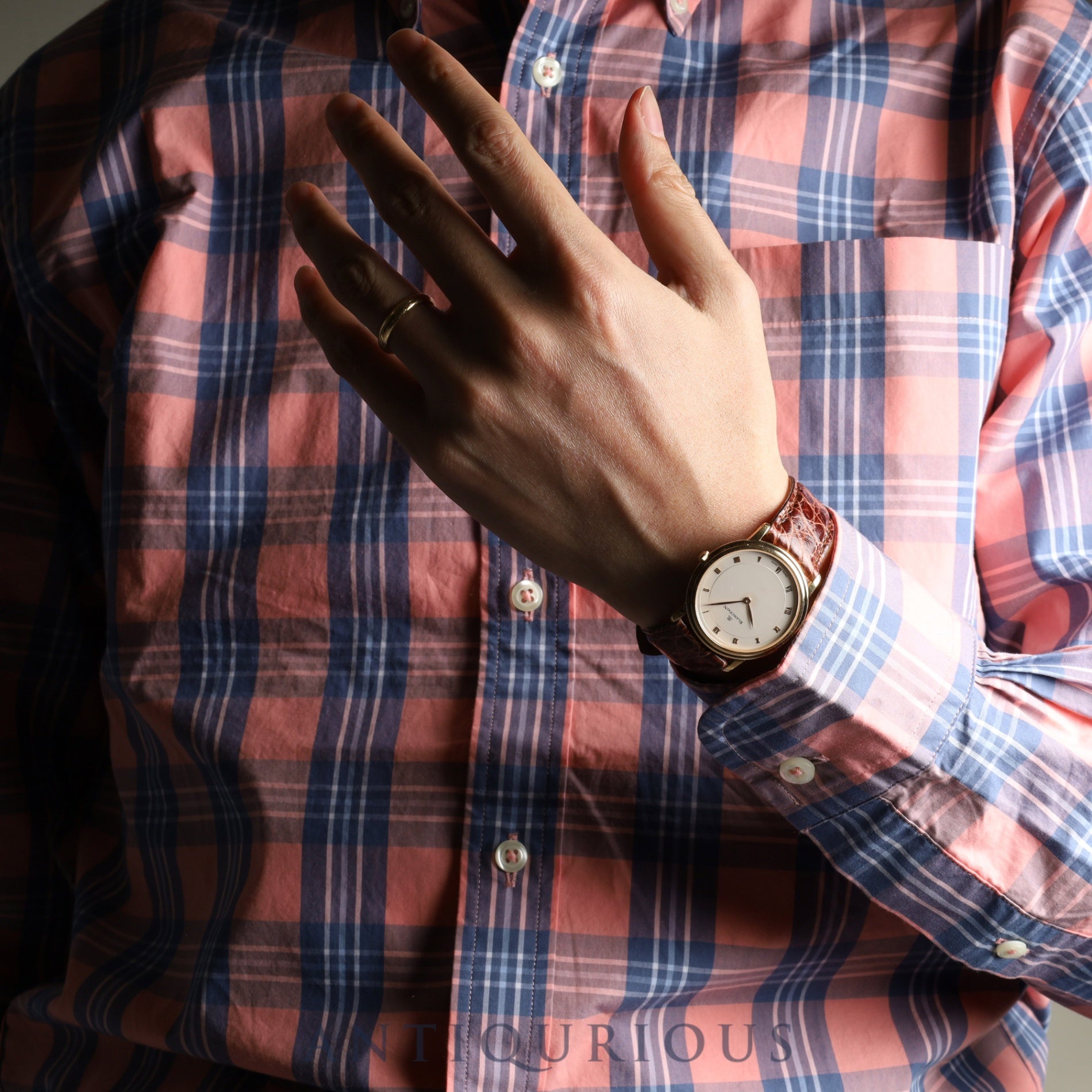 ブランパン ヴィルレ ウルトラスリム 0021-3318-55 手巻き Cal.21 750YG 純正革ベルト 純正尾錠(750YG)ホワイト文字盤