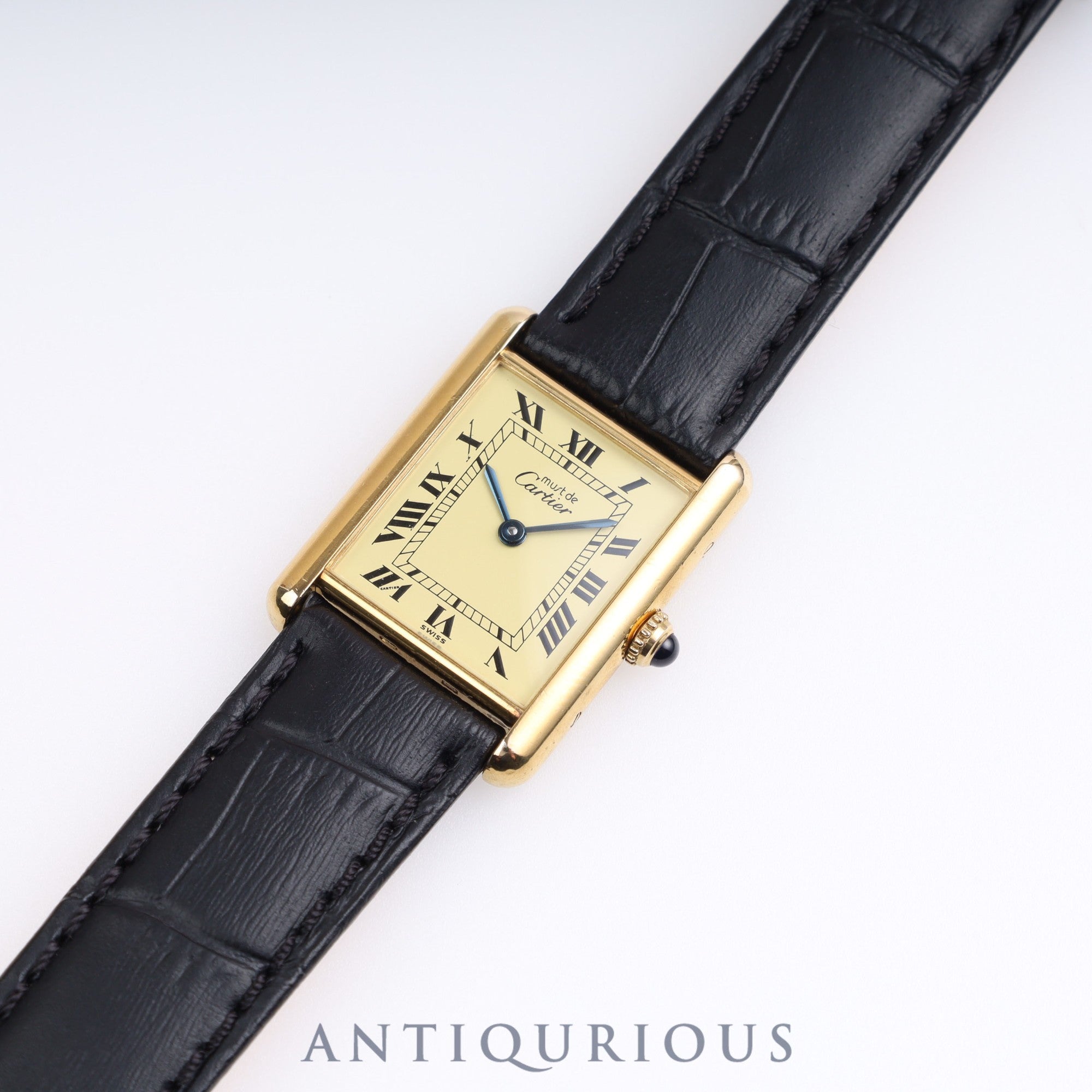 Cartier Must Tank LM QZ Ivory Roman Dial