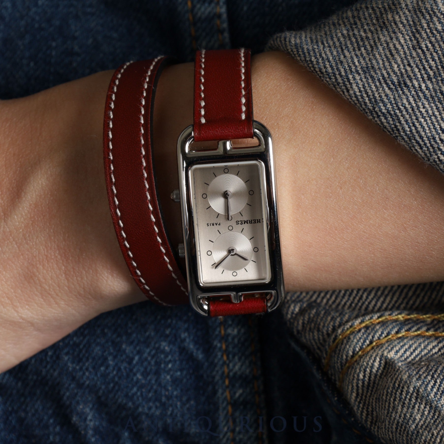 エルメス ケープコッド  ドゥゾーン CC3-210 クォーツ Cal.ETA E01001 SS 革 純正革ベルト 純正尾錠(SS)シルバー文字盤 2004年 オーバーホール済み