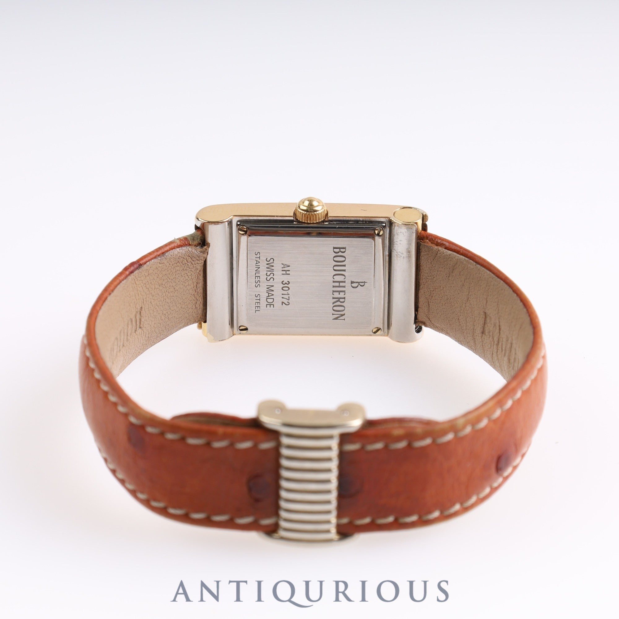 Boucheron Reflet AH30172 Quartz SS/GP Leather White Dial