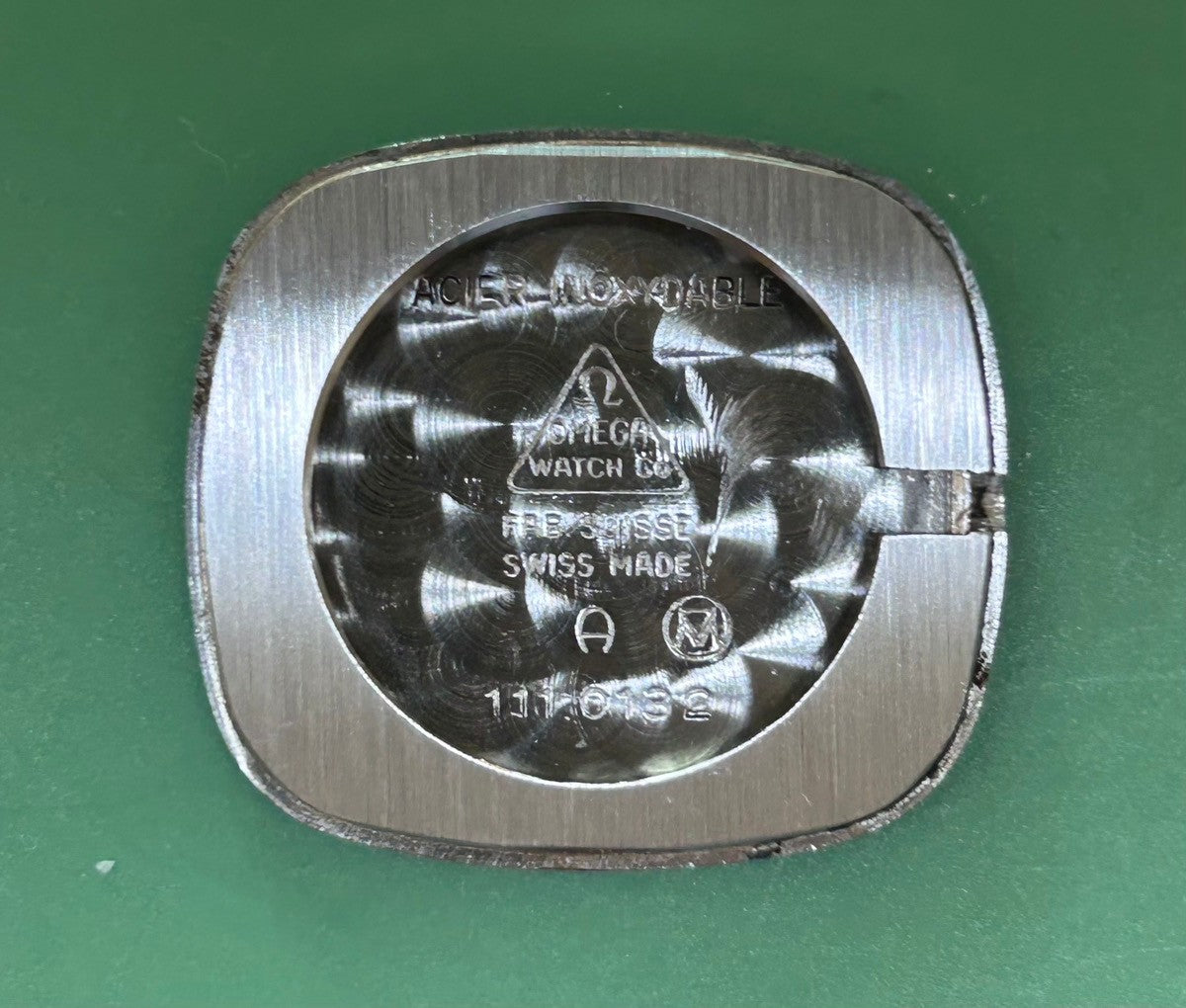 Omega De Ville 111.0132 Manual Winding Caliber 625 Stainless Steel Leather Strap with Genuine Stainless Steel Buckle, Silver Dial, Overhauled