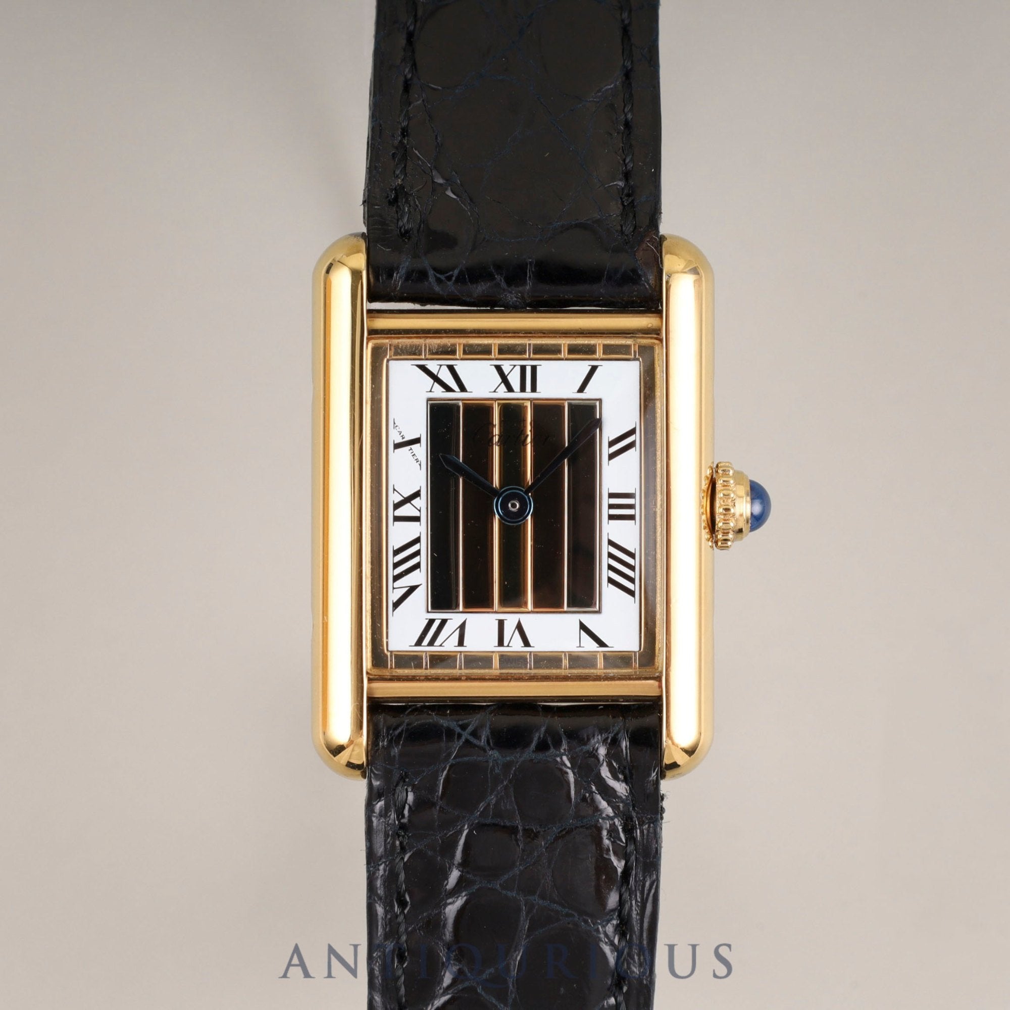 カルティエ マストタンク SM 5057001 クォーツ Cal.057 SV925 純正革ベルト 純正尾錠(GP)フロントトリニティ文字盤 オーバーホール済み