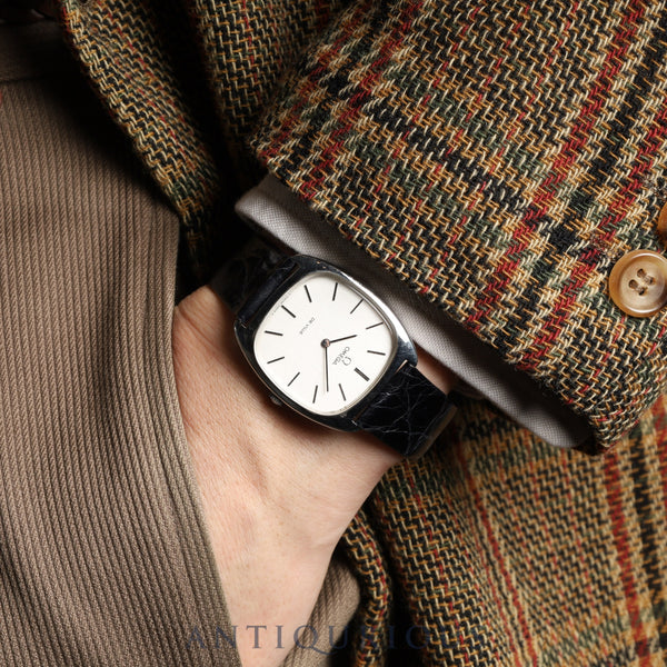 オメガ デ・ヴィル 111.0139 手巻き Cal.625 SS 革 純正尾錠(SS)シルバー文字盤 箱 オーバーホール済み