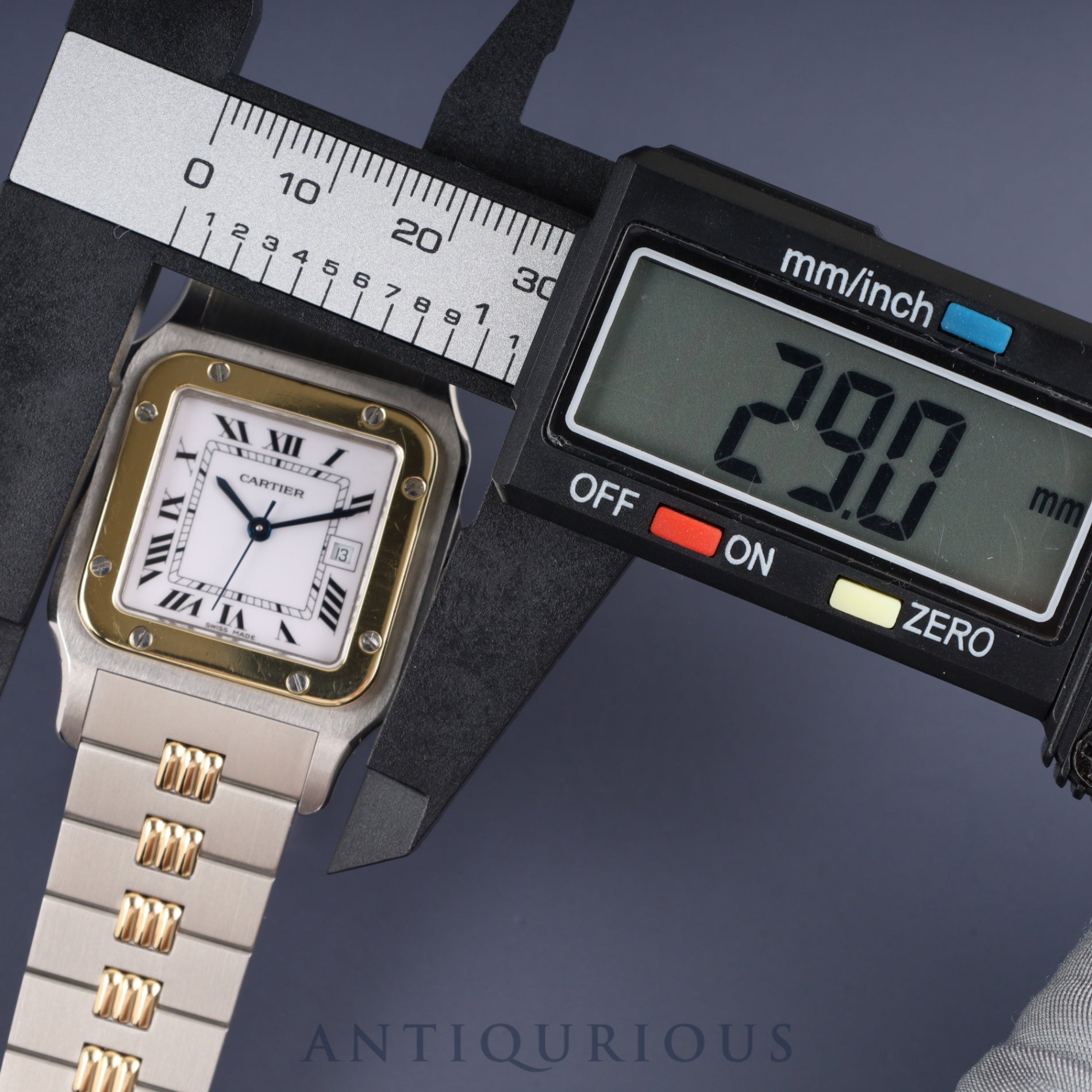 カルティエ サントス ガルベ LM AC23,80gr OR 0,750 4,05gr / 2961 自動巻き SS/YG SS/YG ホワイトローマン文字盤 カルティエブティックにてコンプリートサービス済み