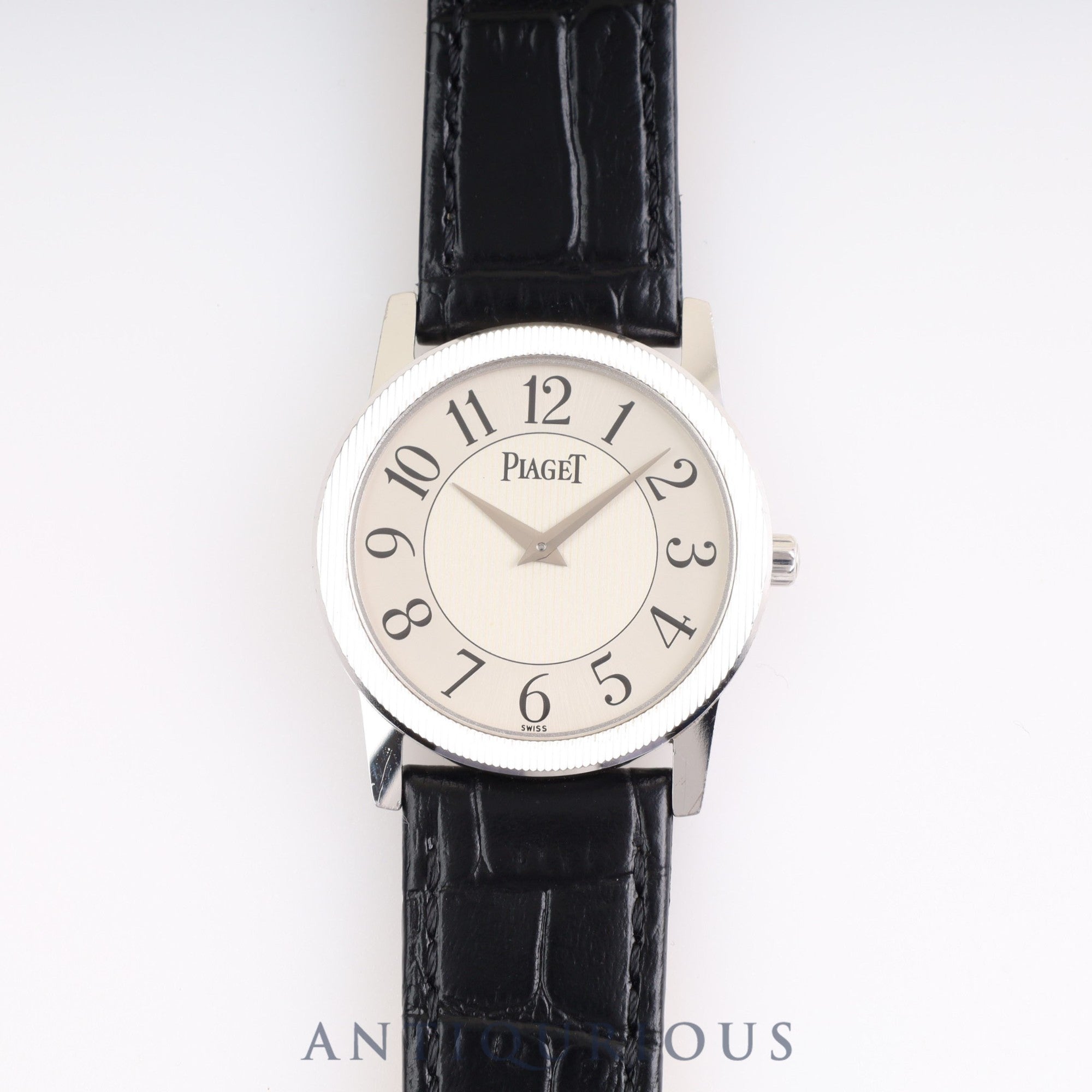 Piaget Round 5894 Quartz 750 Genuine Buckle (750) Silver Dial