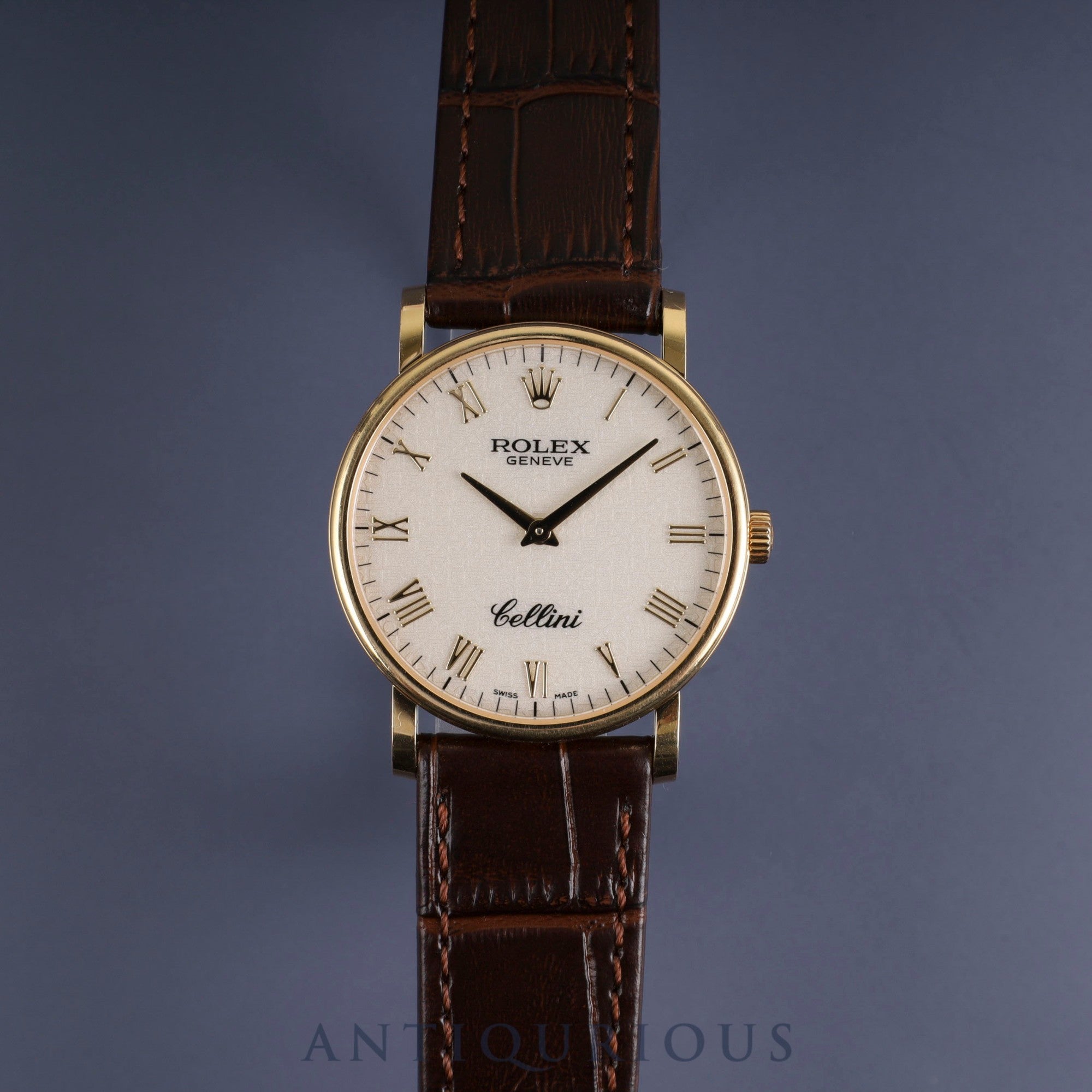 Rolex Cellini 5115/8 Manual winding Cal.1602 750 Leather Genuine buckle (750) Ivory engraved computer dial Warranty (2014) Genuine replacement belt Overhauled