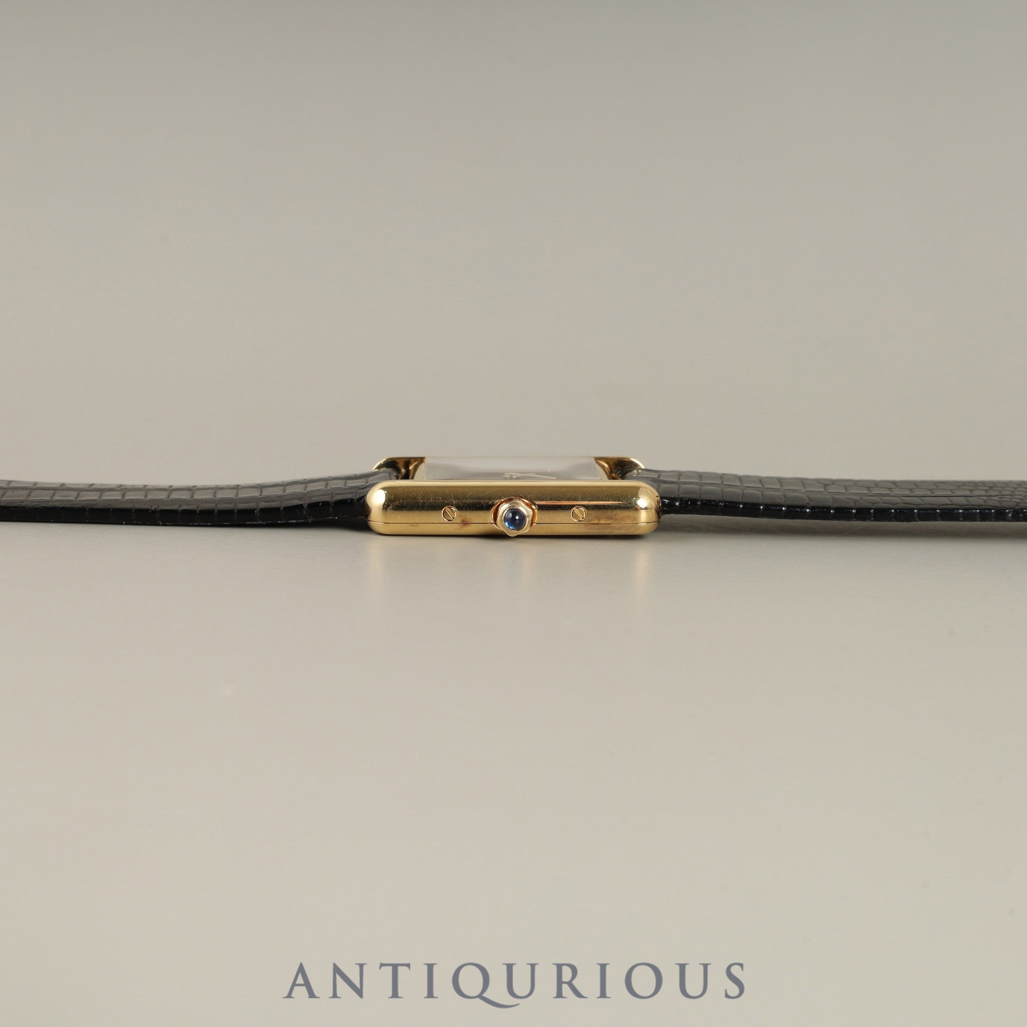 カルティエ マストタンク SM 3 66001 クォーツ SV925 革 純正尾錠(GP) グレー飛びローマン文字盤 箱 冊子 保証書(1983年) タグ カルティエブティックにてコンプリートサービス(フルメンテナンス)済み