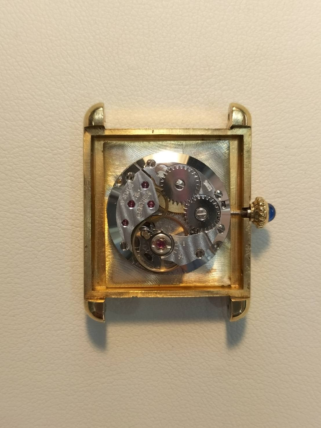 カルティエ マストタンク LM 手巻き Cal.78-1 SV925 純正革ベルト 純正尾錠(GP) アイボリーローマン文字盤 1976年頃~1981年頃 オーバーホール済み