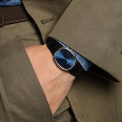 パテック・フィリップ ゴールデンエリプス 3848 手巻き Cal.215  WG 純正革ベルト 純正尾錠(750)ブルー文字盤 保証書(2001)箱 ケース オーバーホール済み