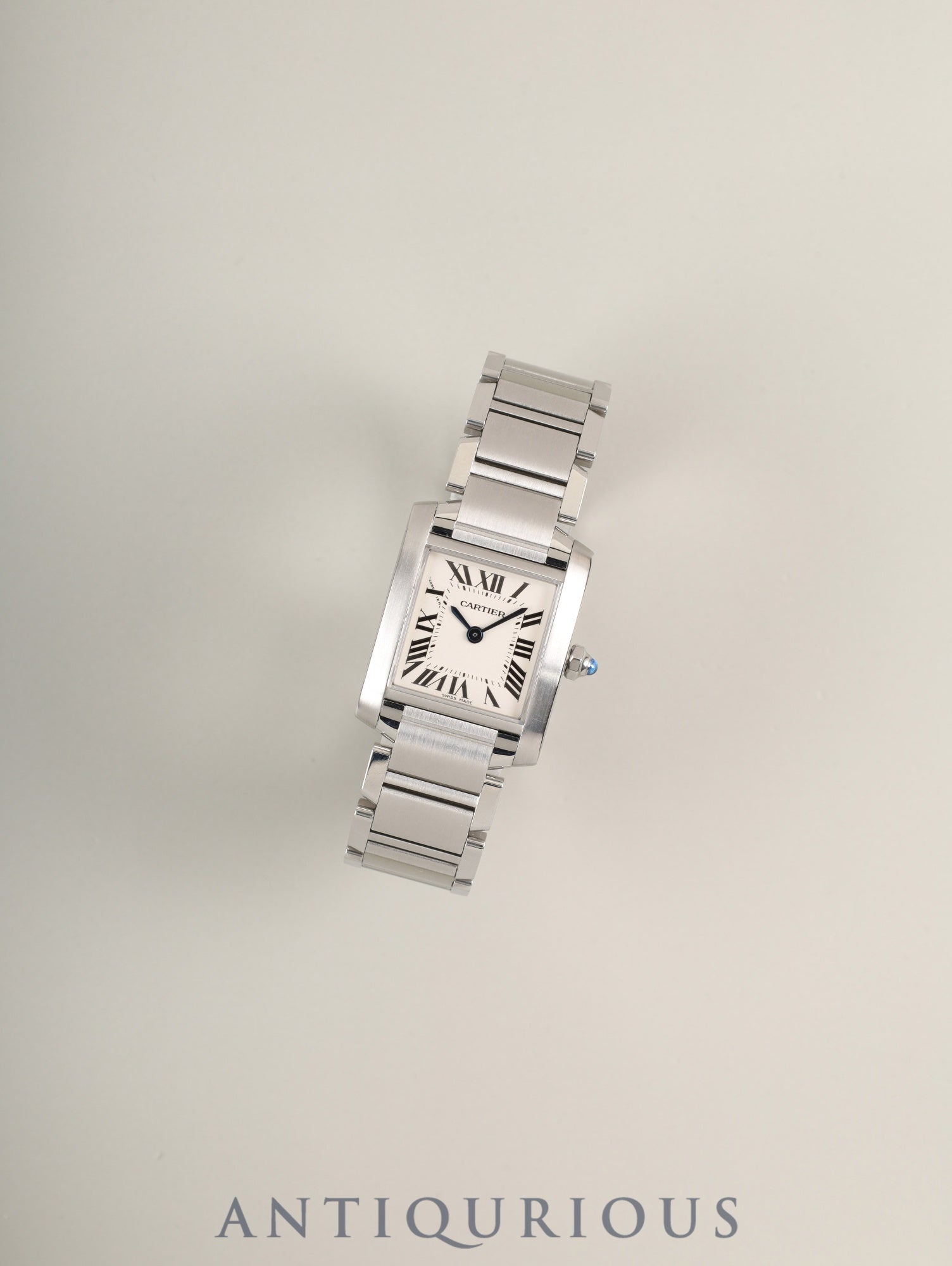 カルティエ タンクフランセーズ SM W51008Q3 / 2384 クォーツ Cal.057 SS SS ホワイトローマン SWISS MADE表記 箱 冊子 保証書(無記載)オーバーホール済み