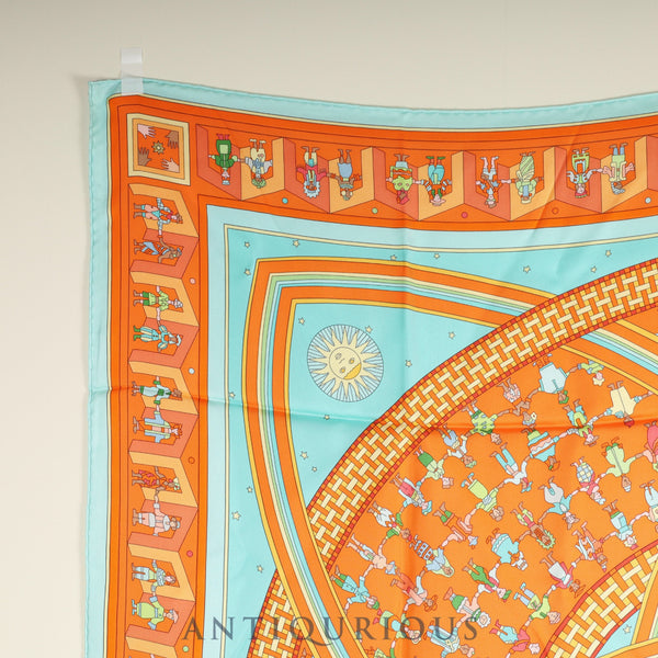 エルメス スカーフ カレ90 DONNER LA MAIN 手を差しのべる SILK100%