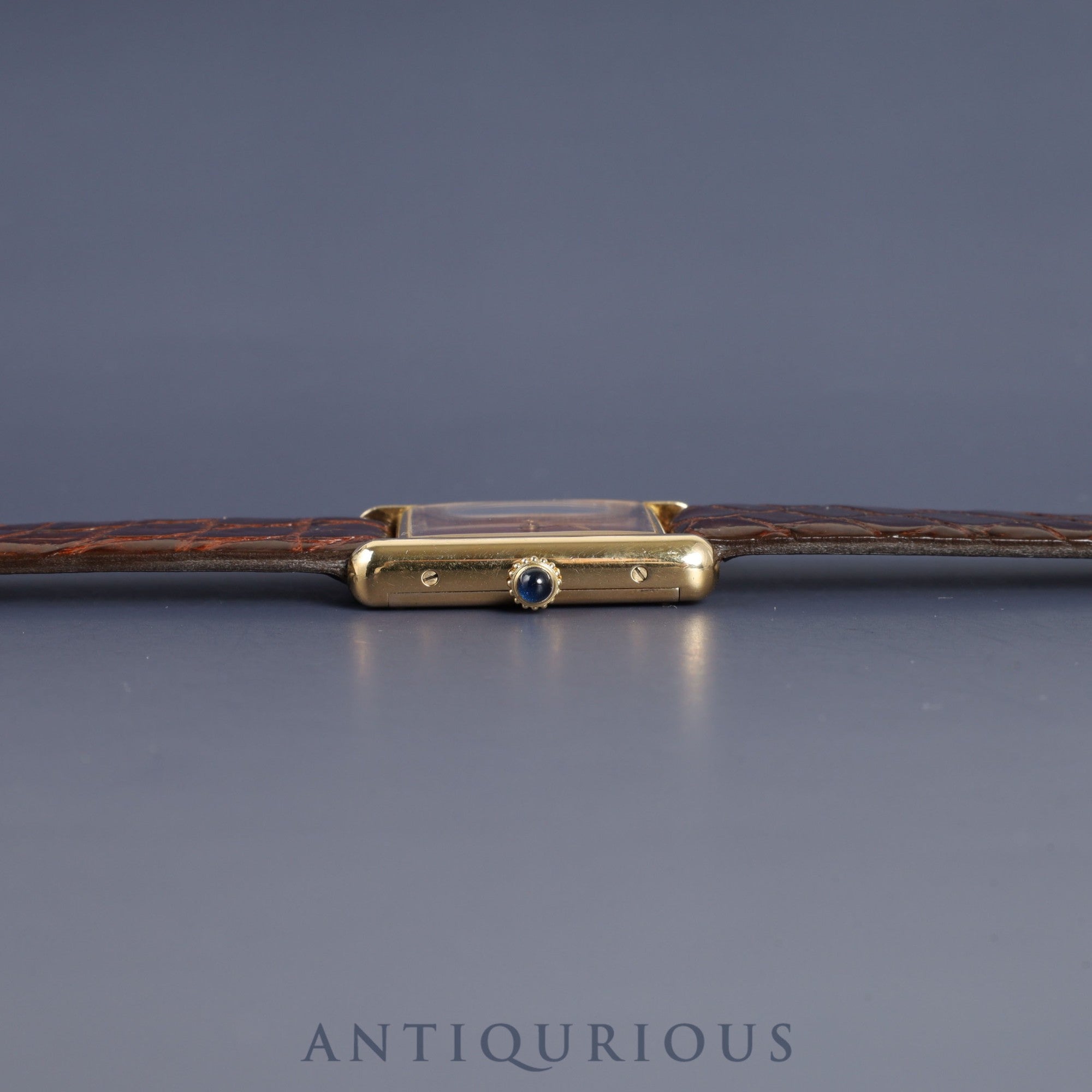 カルティエ マストタンク LM 手巻き Cal.78-1 SV925 革 純正尾錠(GP) ガーネットダイアル ボルドー文字盤オーバーホール済み