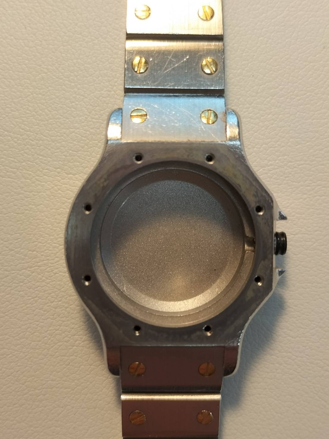 Cartier Santos Octagon SM 2039488 / 0907 Automatic SS/YG SS/YG Grey ghost dial Overhauled Bracelet cleaned by Cartier