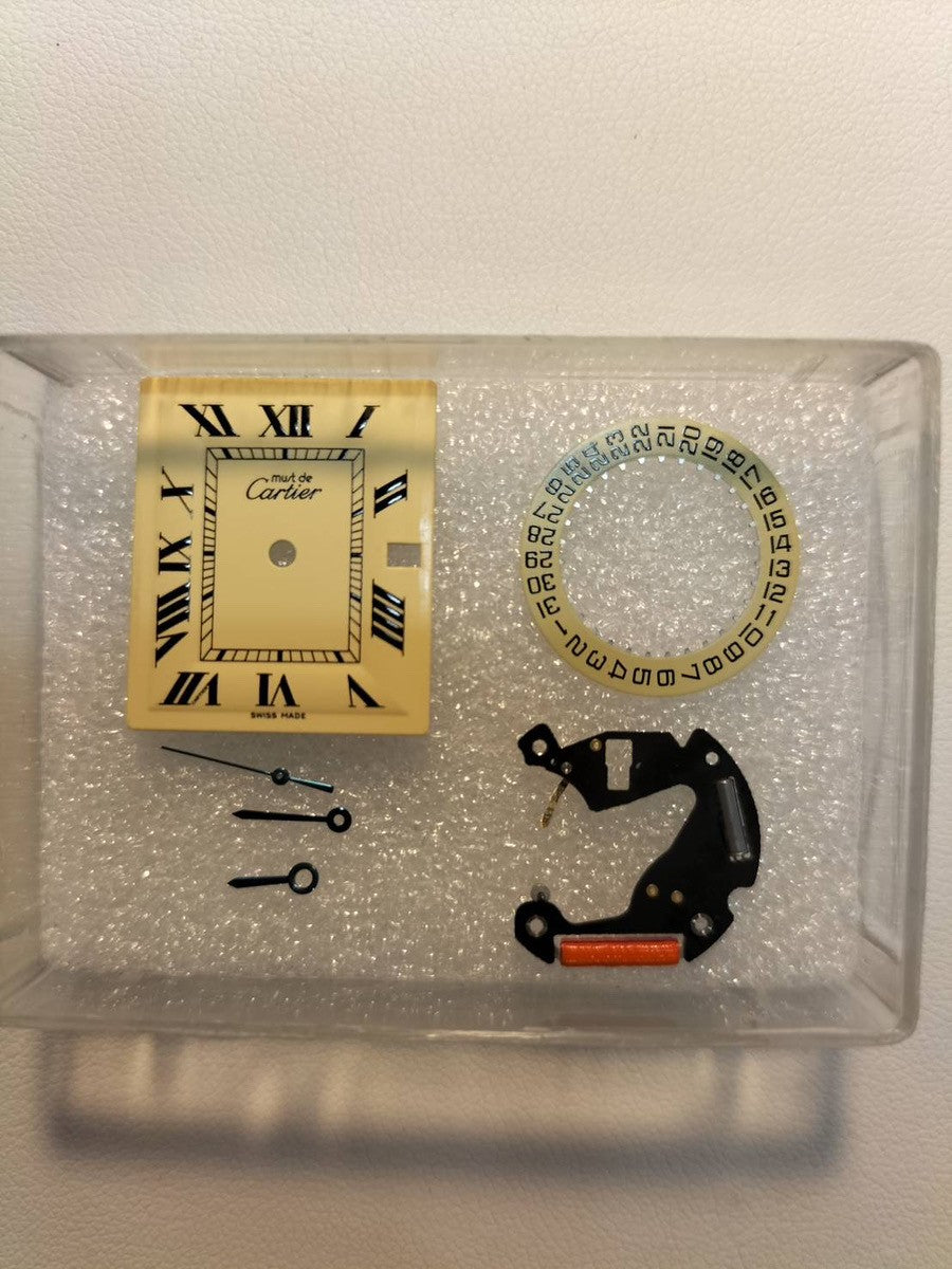 カルティエ マストタンク GM(XL) 2413 クォーツ Cal.687 SV925 革 純正Dバックル(GP) アイボリーローマン文字盤 箱 保証書(2005年) オーバーホール済み