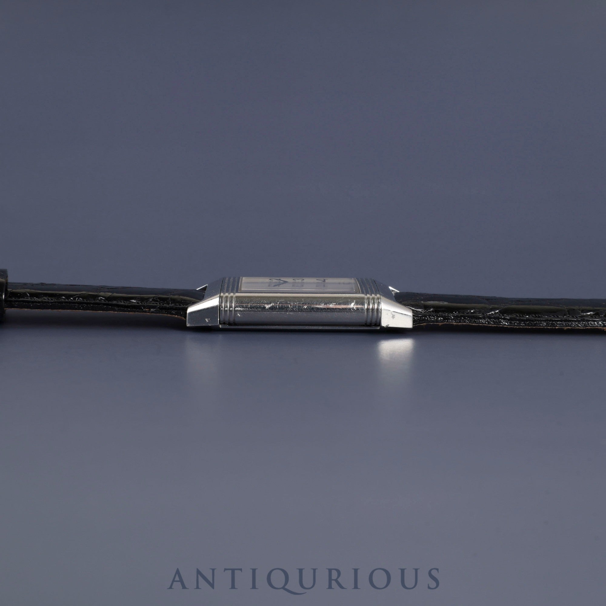 Jaeger-LeCoultre Reverso Classic 250.8.86 Manual Winding Caliber 846/1 Stainless Steel Leather Strap with Genuine Stainless Steel Buckle, Silver Arabic Dial, Overhauled