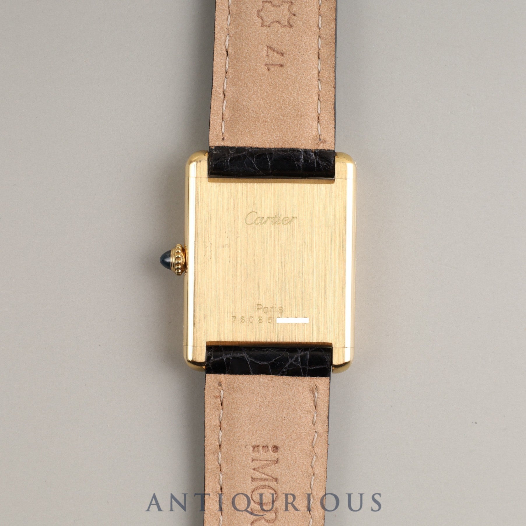 Cartier Louis Cartier LM 78086 Manual winding Cal.78-1 (ETA2512-1) 750YG Leather Genuine buckle (750) White PARIS dial Warranty card (1978) Box