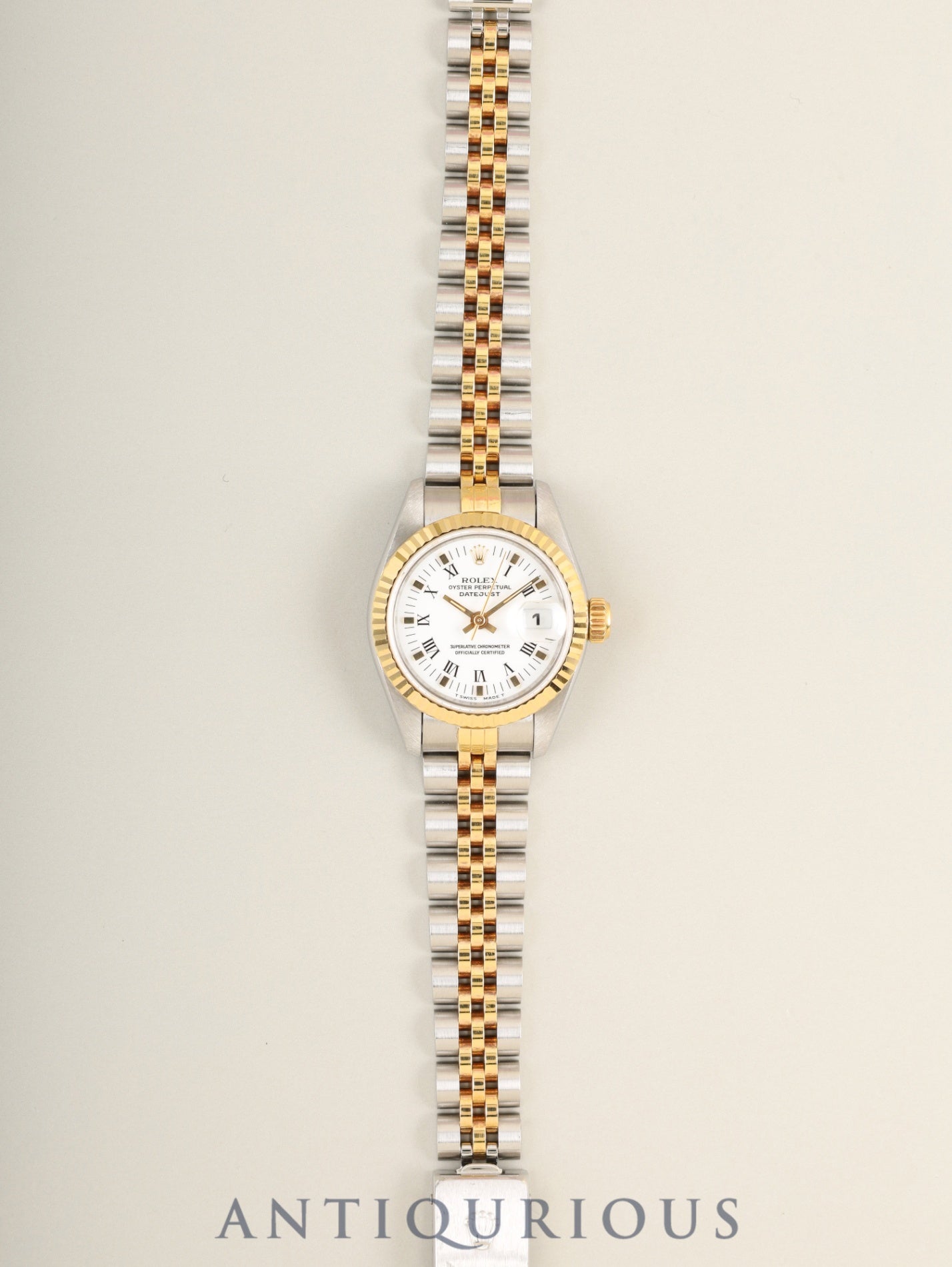 Rolex Datejust Lady 69173 Automatic Cal.2135 SS/YG SS/YG White Roman Dial S-serial (1993) Box, Warranty Card (1995 / Name written), Booklet, Overhauled
