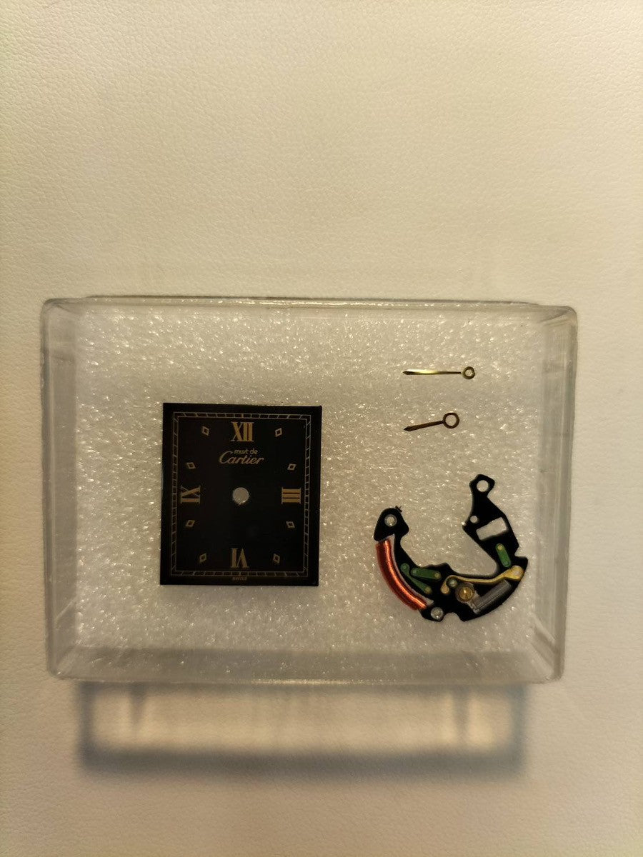 カルティエ マストタンク LM 590005 クォーツ Cal.90 SV925 革 純正尾錠(GP)ブラック飛びローマン文字盤 オーバーホール済み 新品仕上げ済み