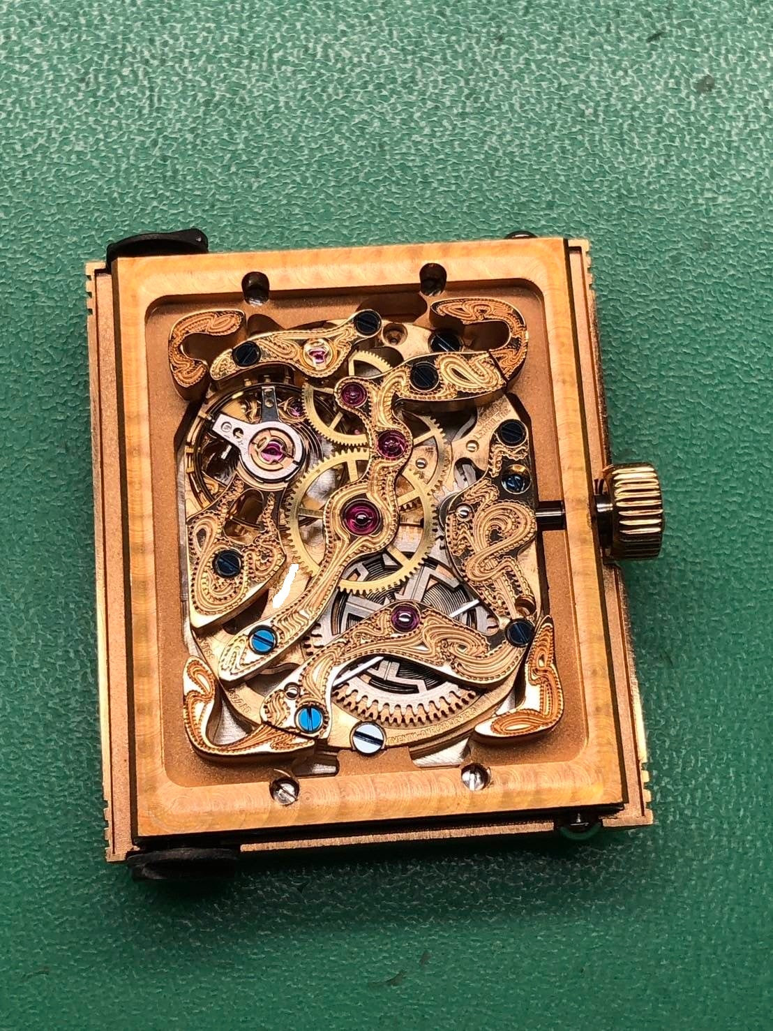 ジャガー・ルクルト ビッグレベルソ アールデコ 270.2.62 手巻き Cal.822AD 750PG 純正革ベルト 純正尾錠(750PG)シルバー / スケルトン文字盤 箱