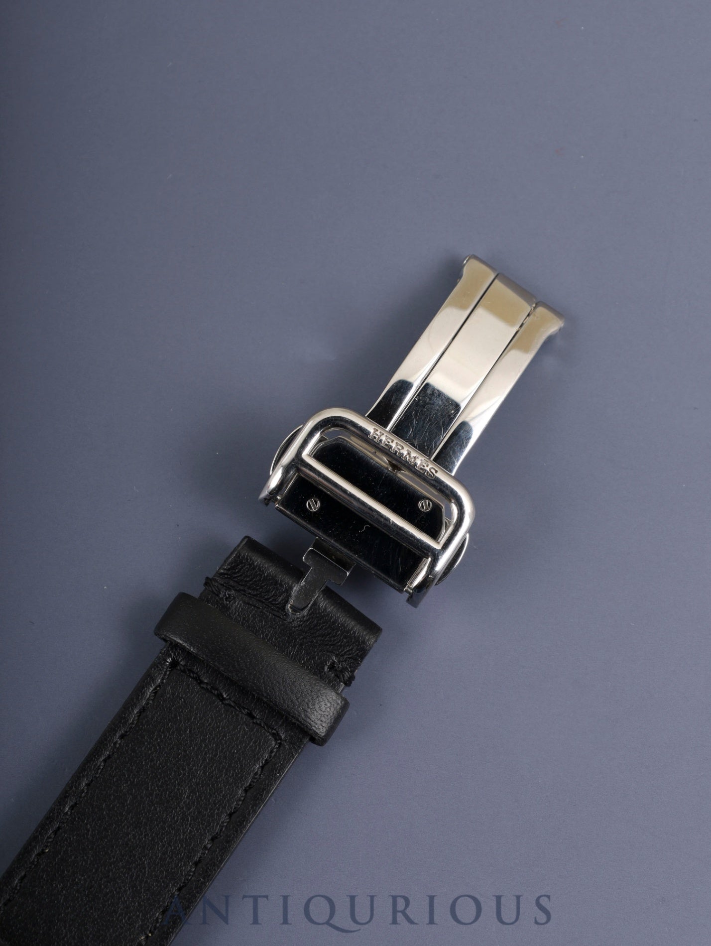 Hermes Cape Cod CC1.810 Quartz Cal.164111 Stainless Steel Leather Strap Original Buckle (Stainless Steel) Silver Arabic Dial Overhauled